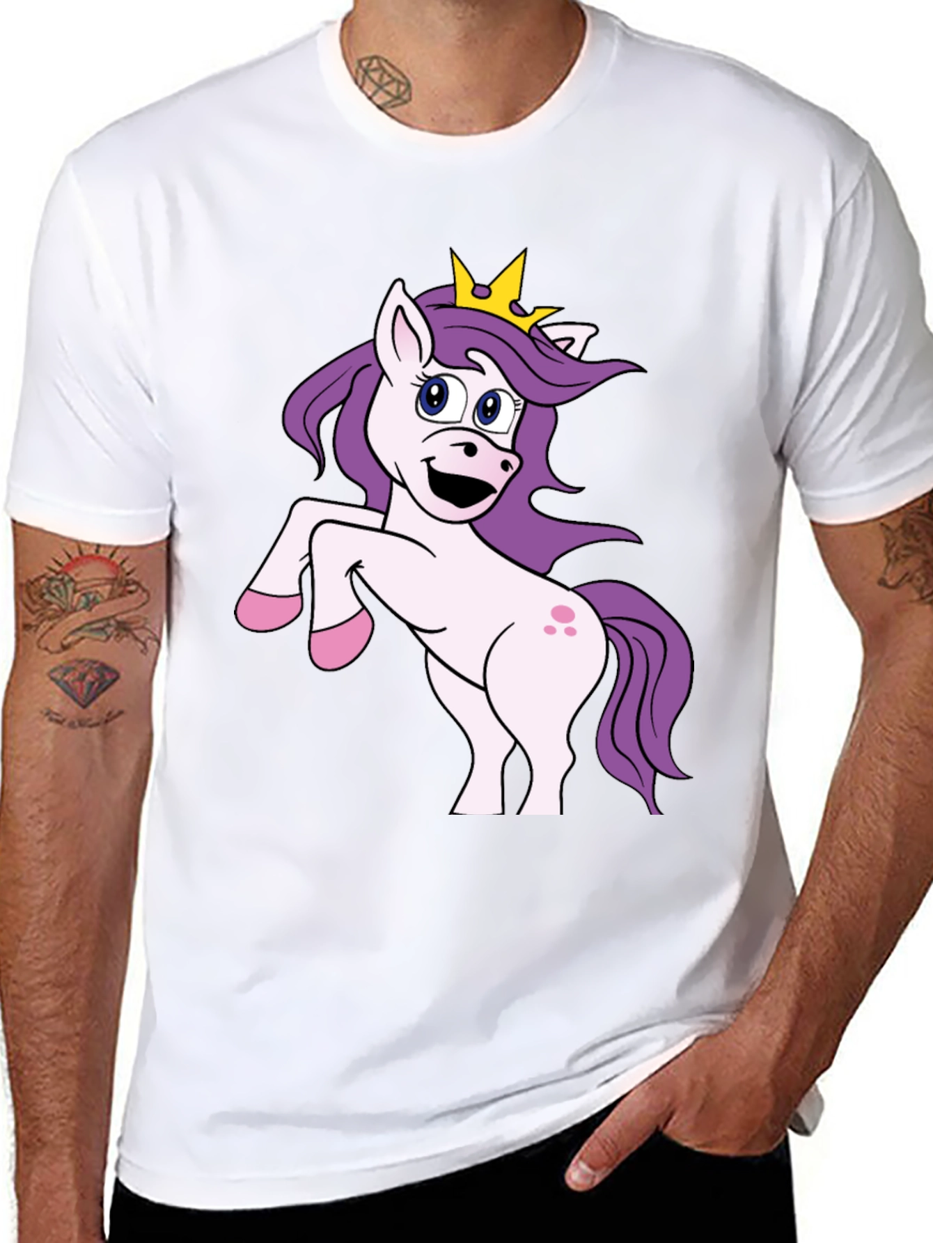 Black Unicorn Crown T-Shirt - Graphic Tee view 8