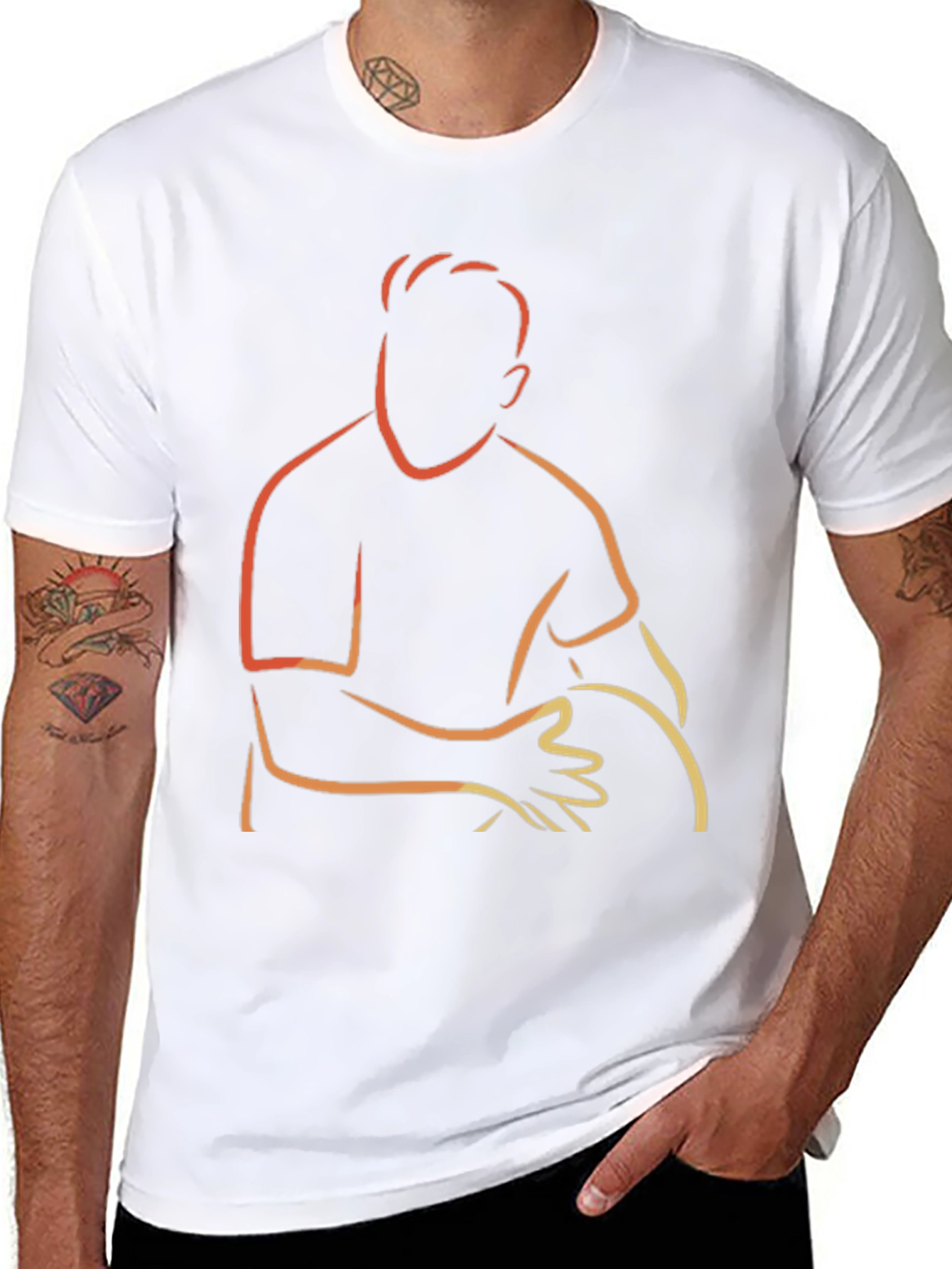 Black Minimalist Drummer Graphic Tee - Modern Line Art view 8