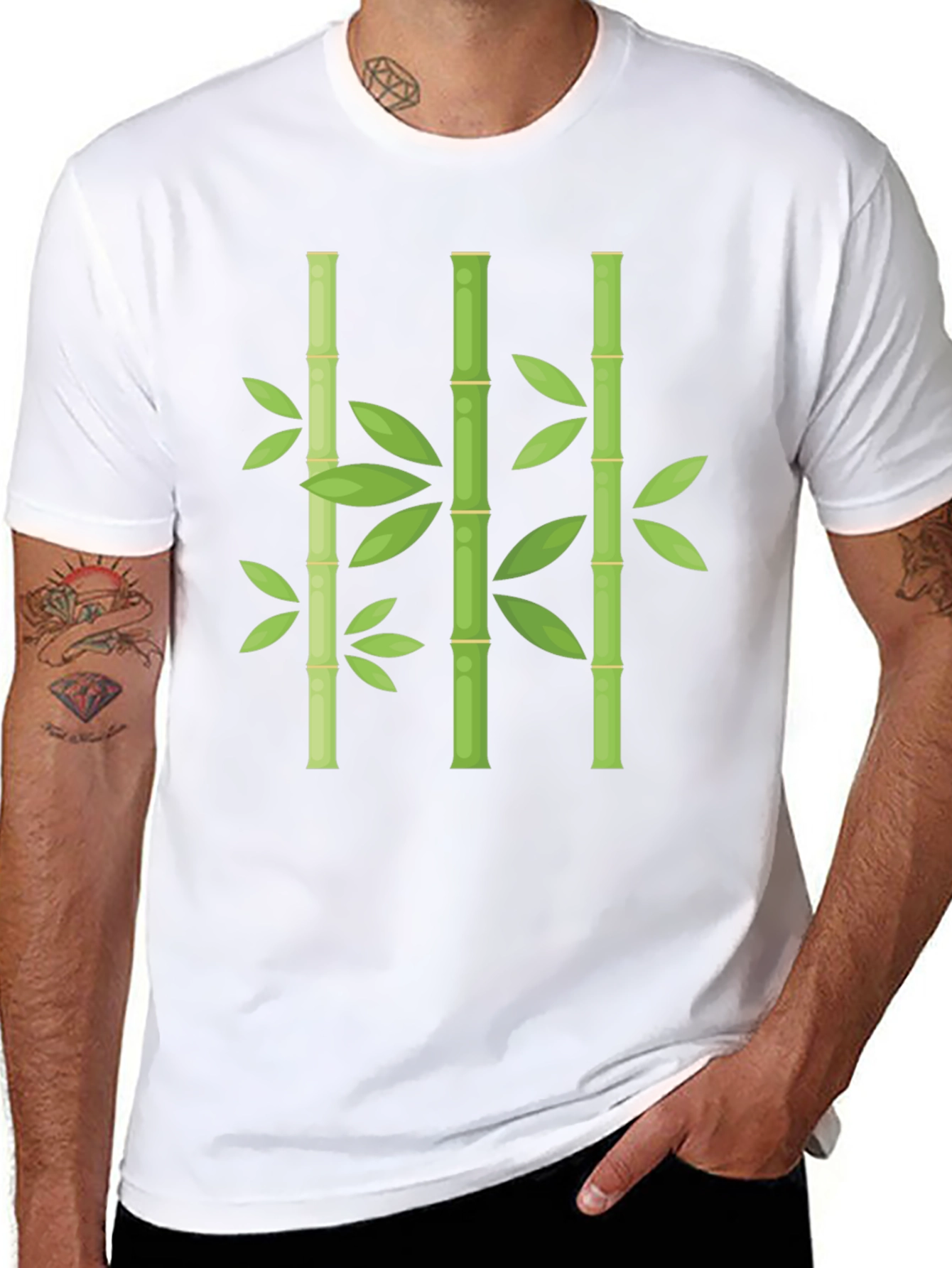 Black Bamboo Graphic T-Shirt - Modern Style view 8