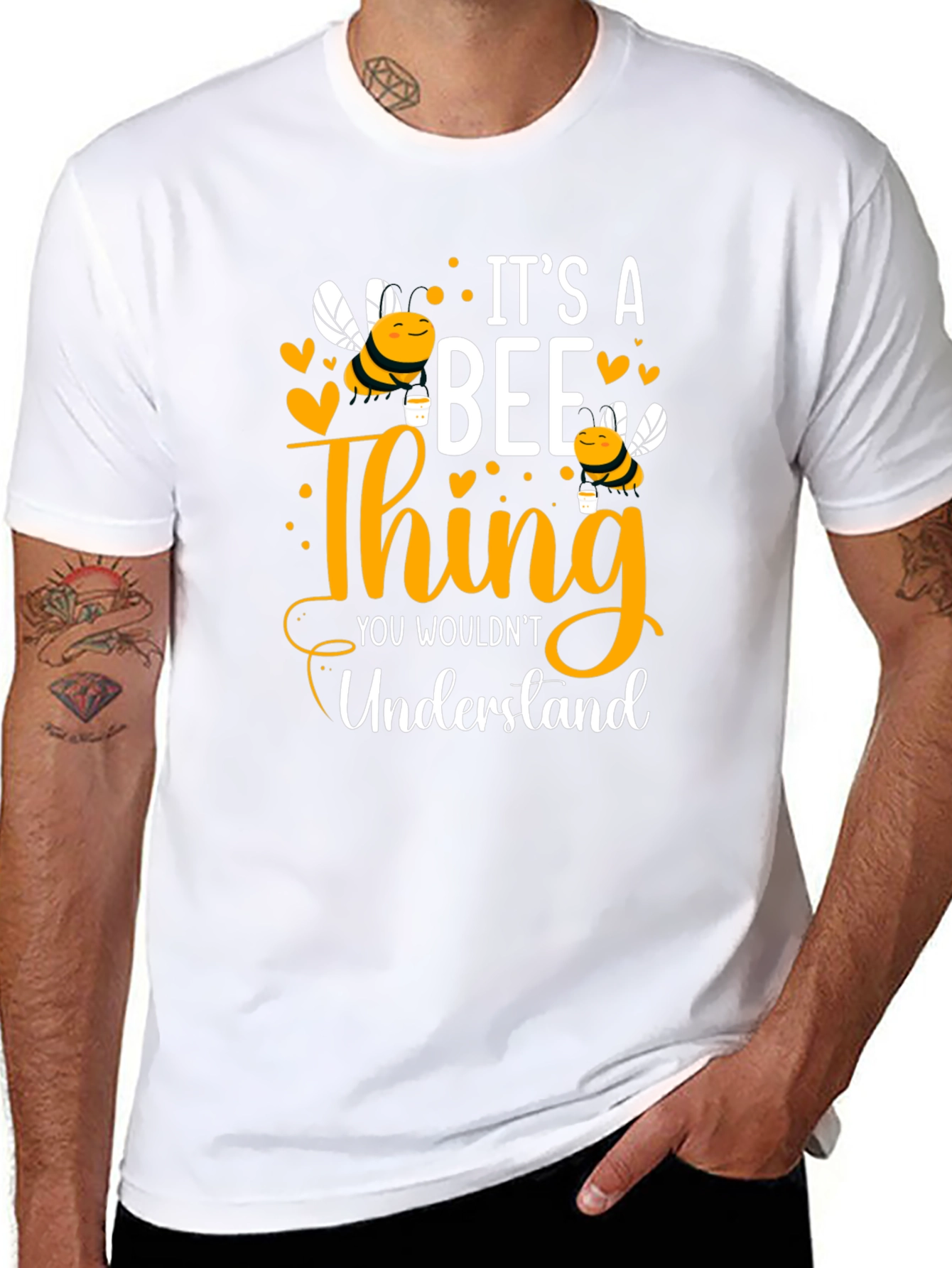 Black It's a Bee Thing T-Shirt - Unisex Cotton Tee view 8