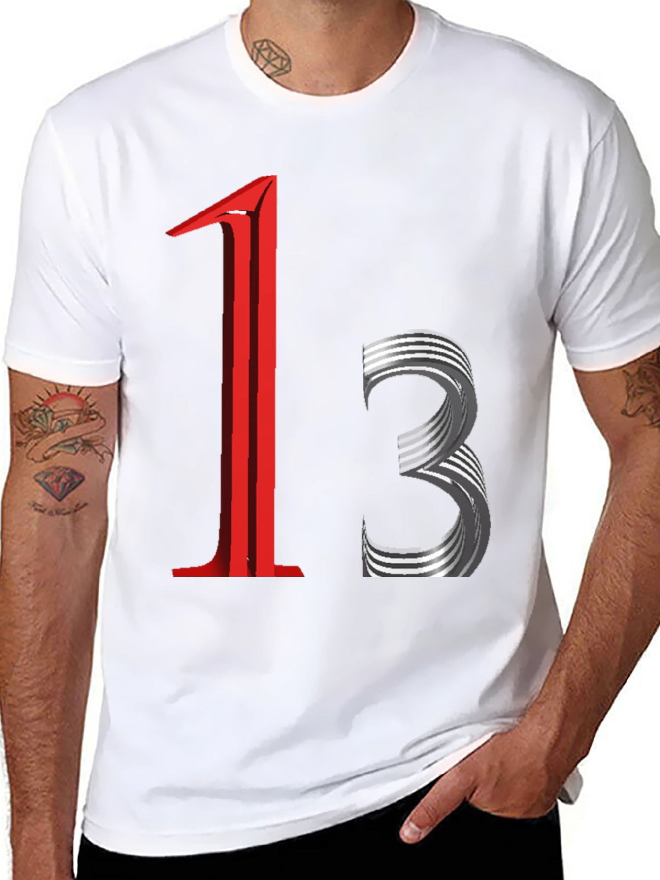 Black Edgy Graphic Tee - 13 Design view 8