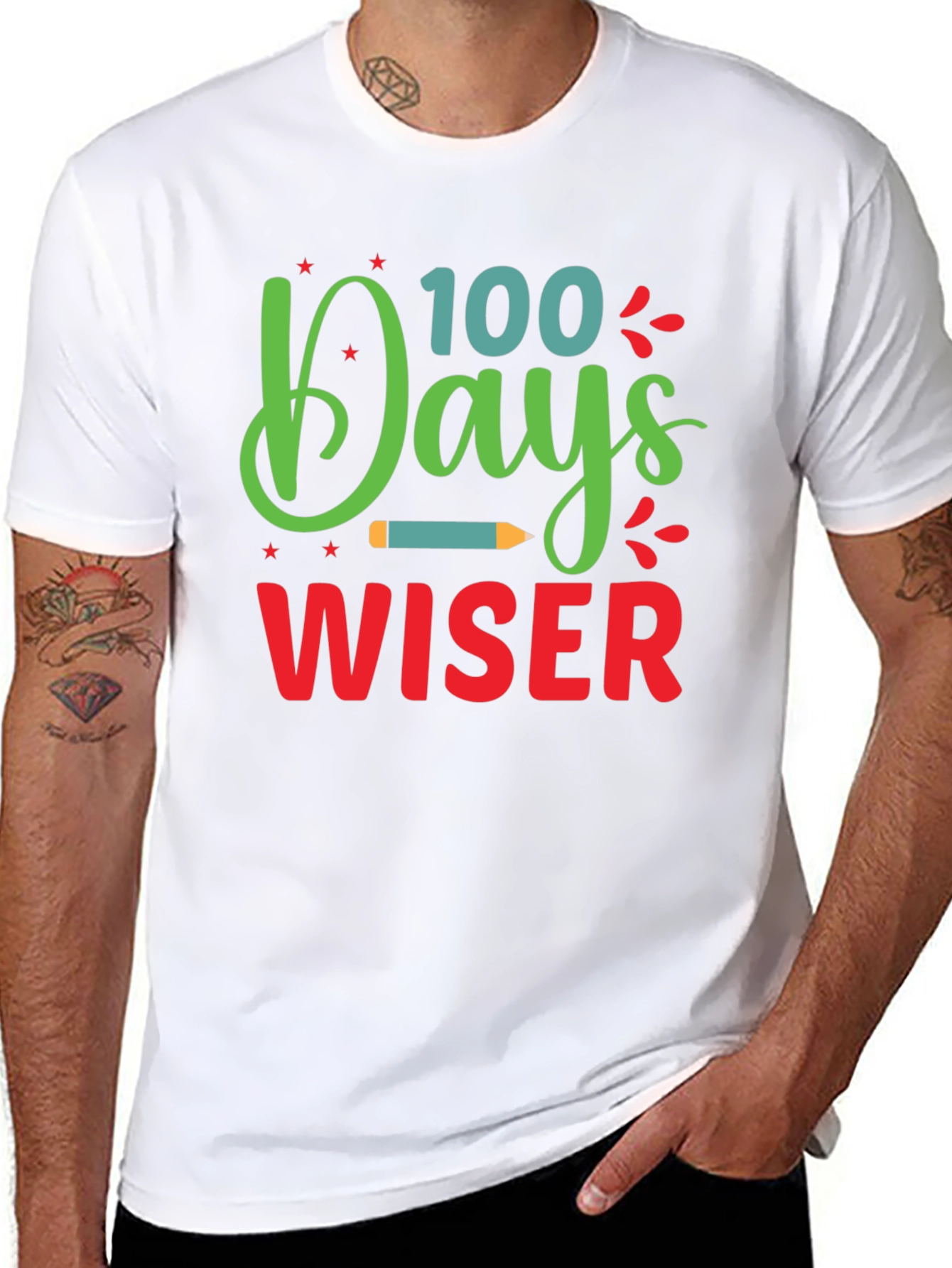 100 Days Wiser T-Shirt - Back to School Apparel - 8