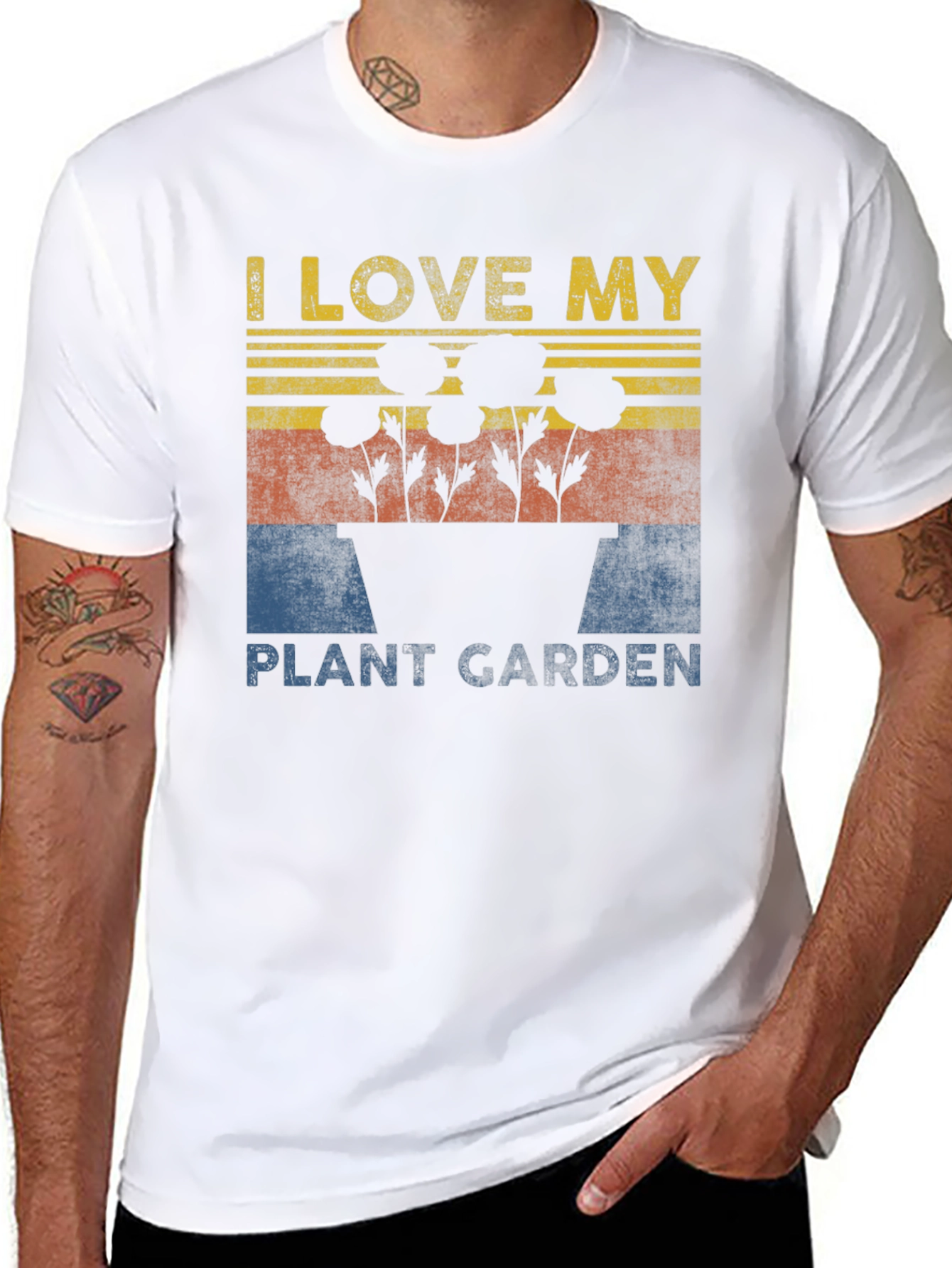 Black I Love My Plant Garden T-Shirt view 8