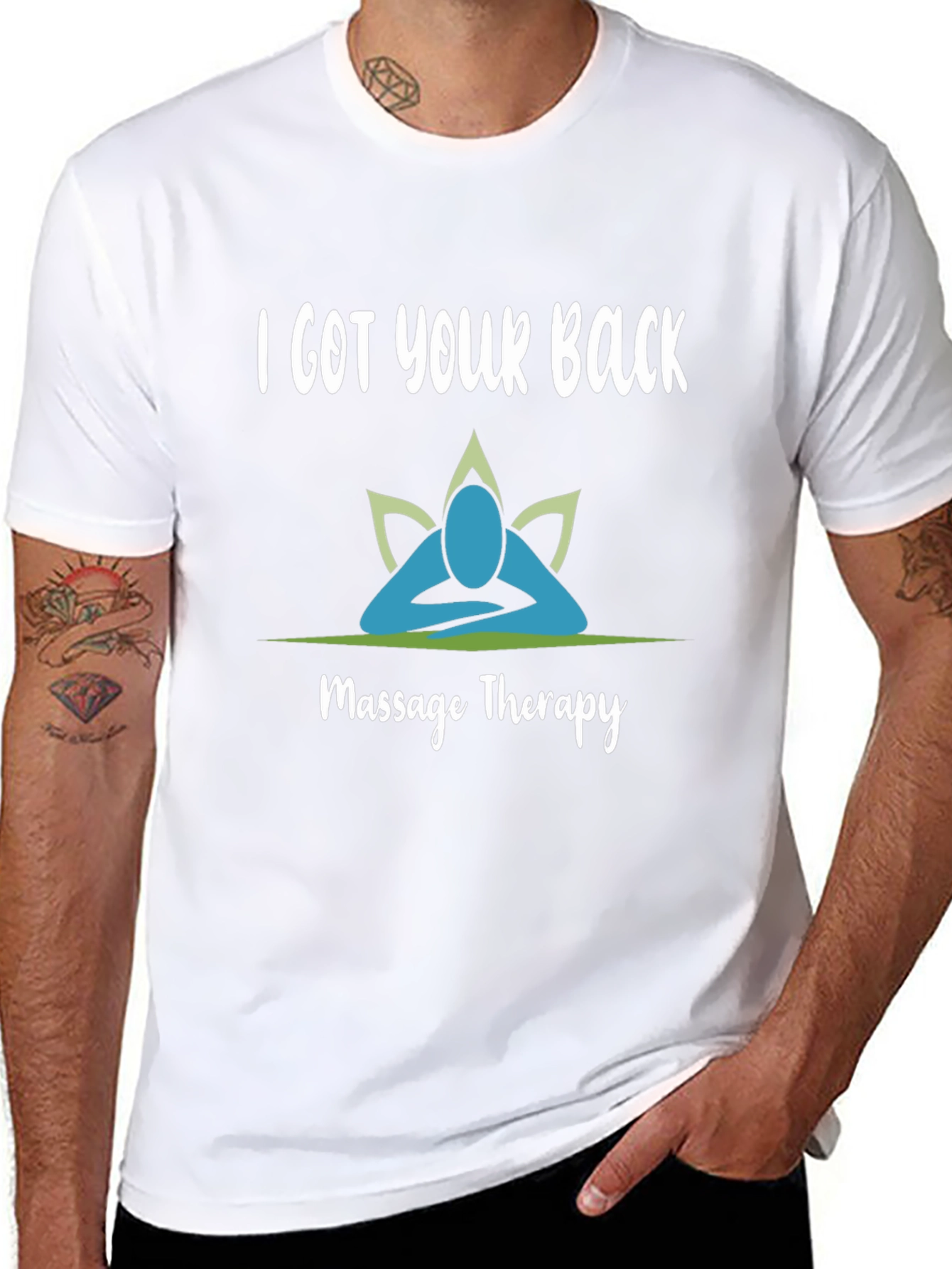 Black I Got Your Back Massage Therapy T-Shirt view 8