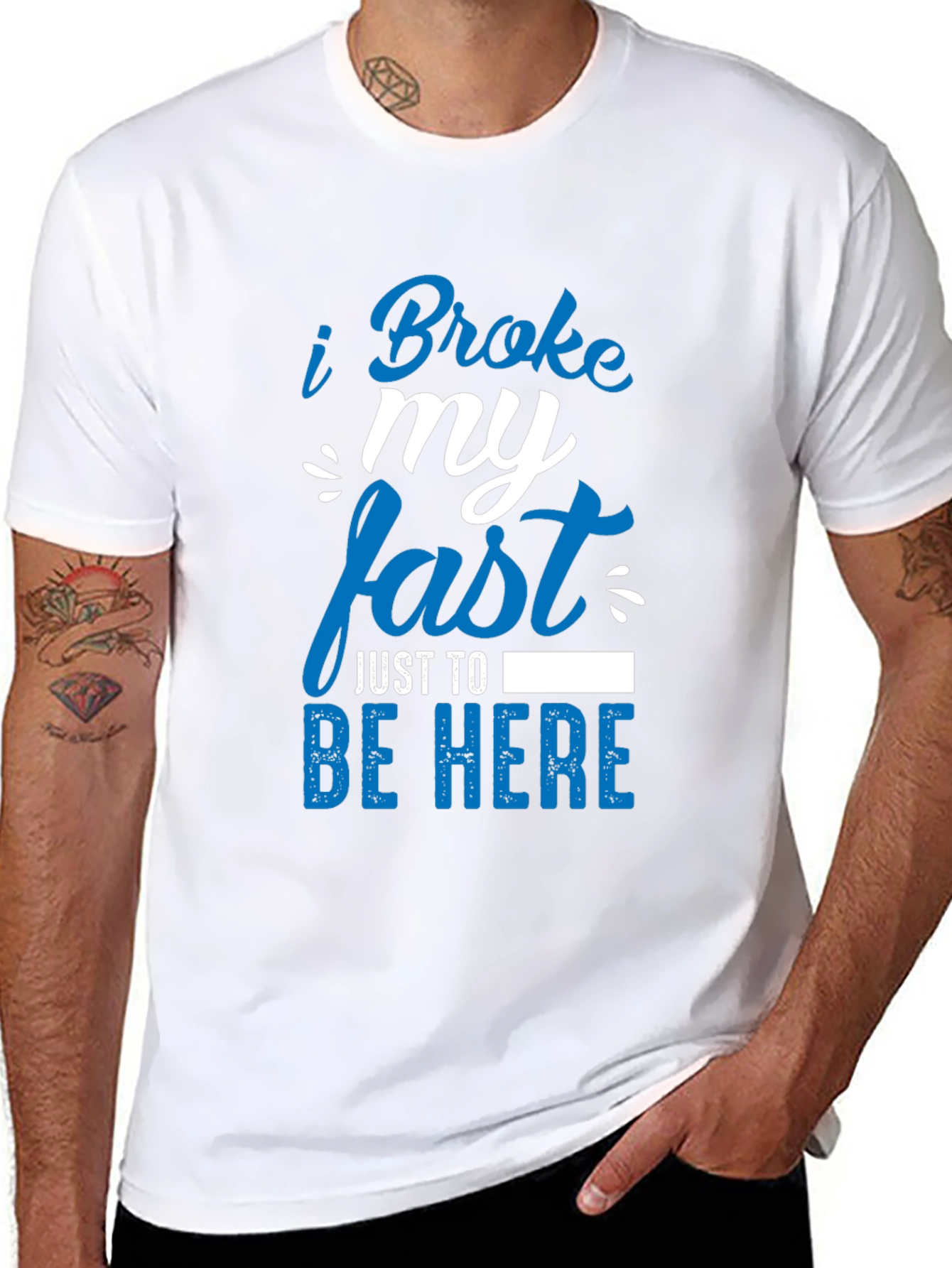 Black Funny I Broke My Fast T-Shirt view 8