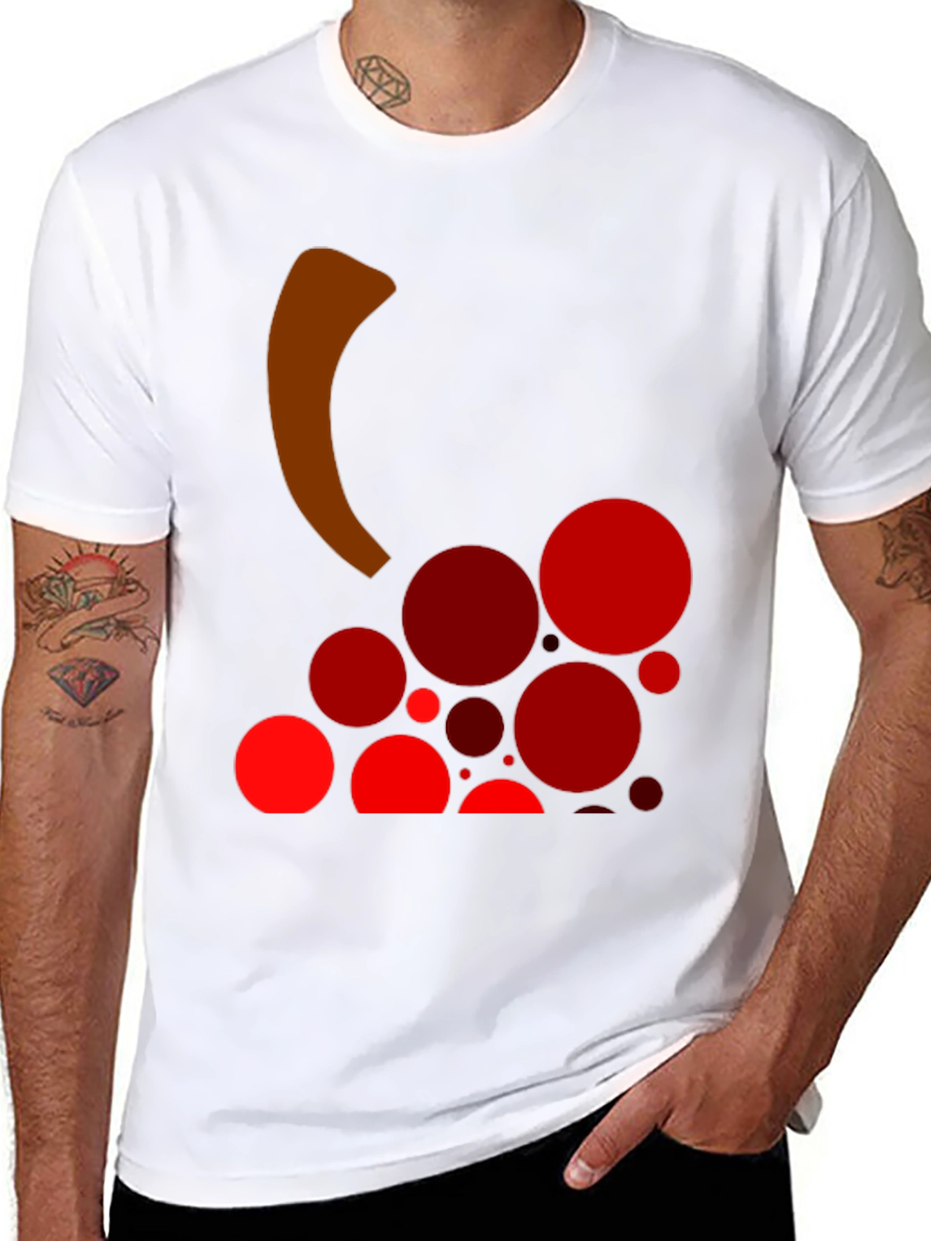 Black Grape Design Black T-Shirt view 8