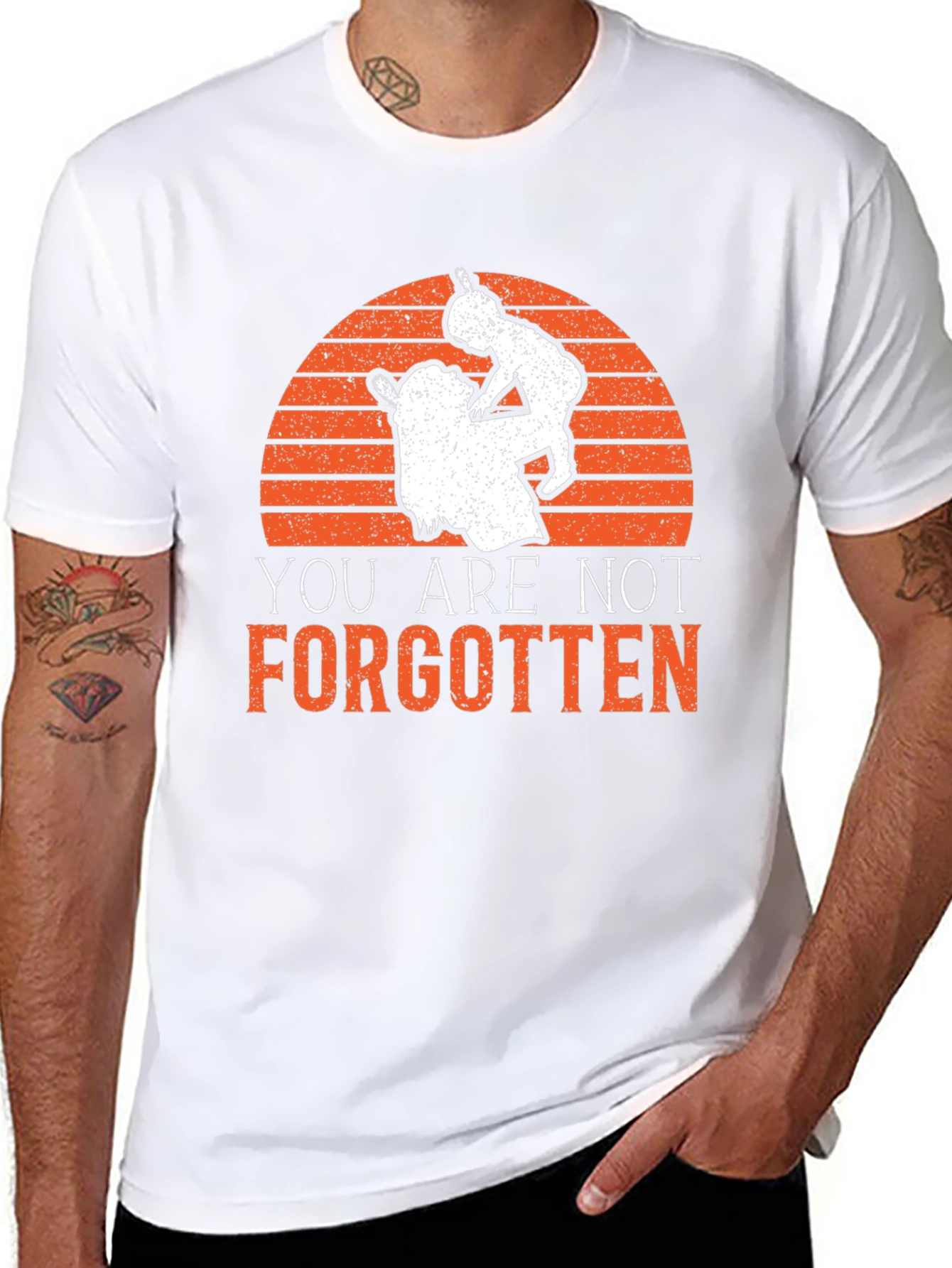 Black You Are Not Forgotten Graphic T-Shirt view 8