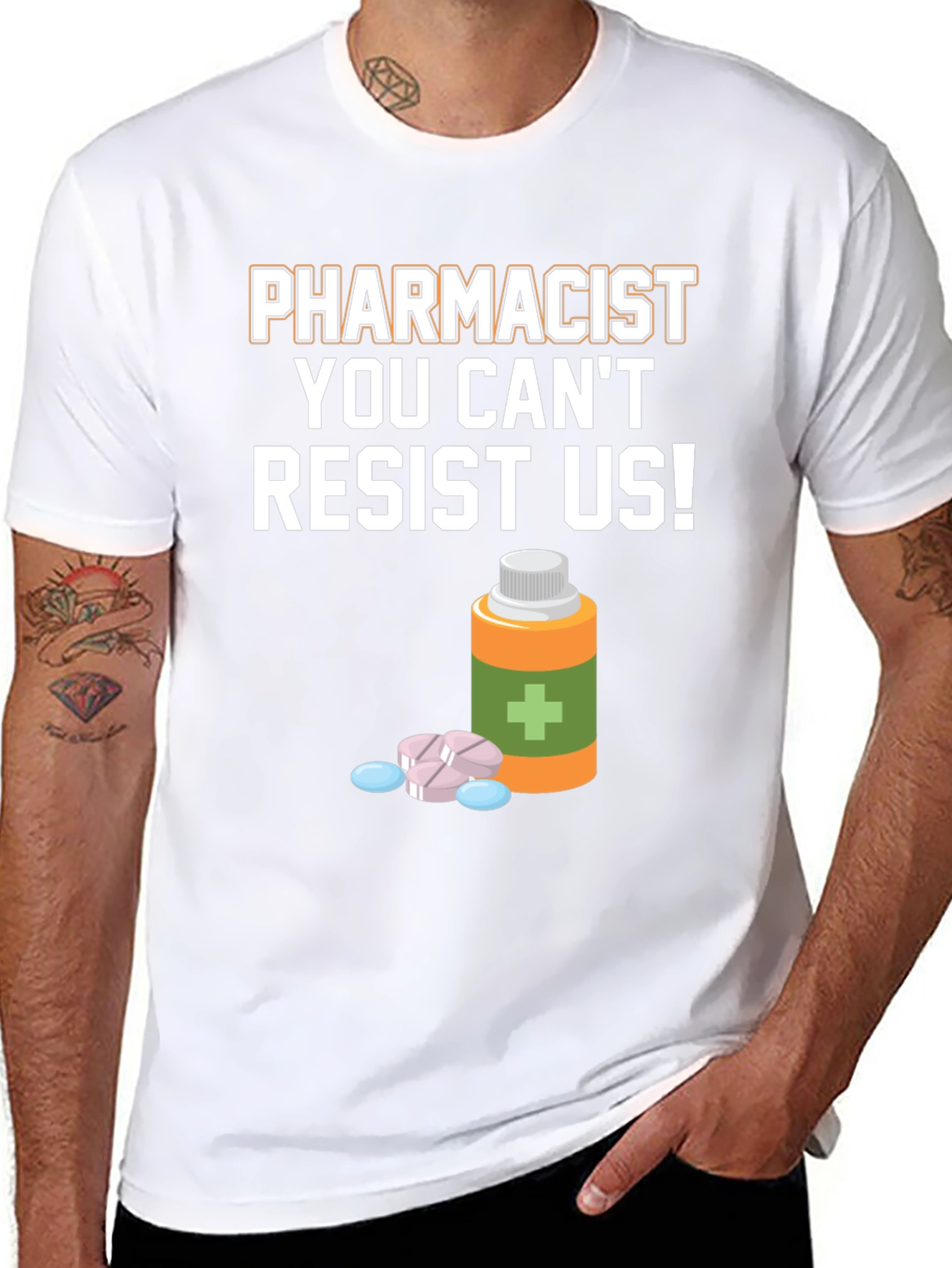 Black Pharmacist Resist Us T-Shirt - Novelty Pharmacy Tee view 8