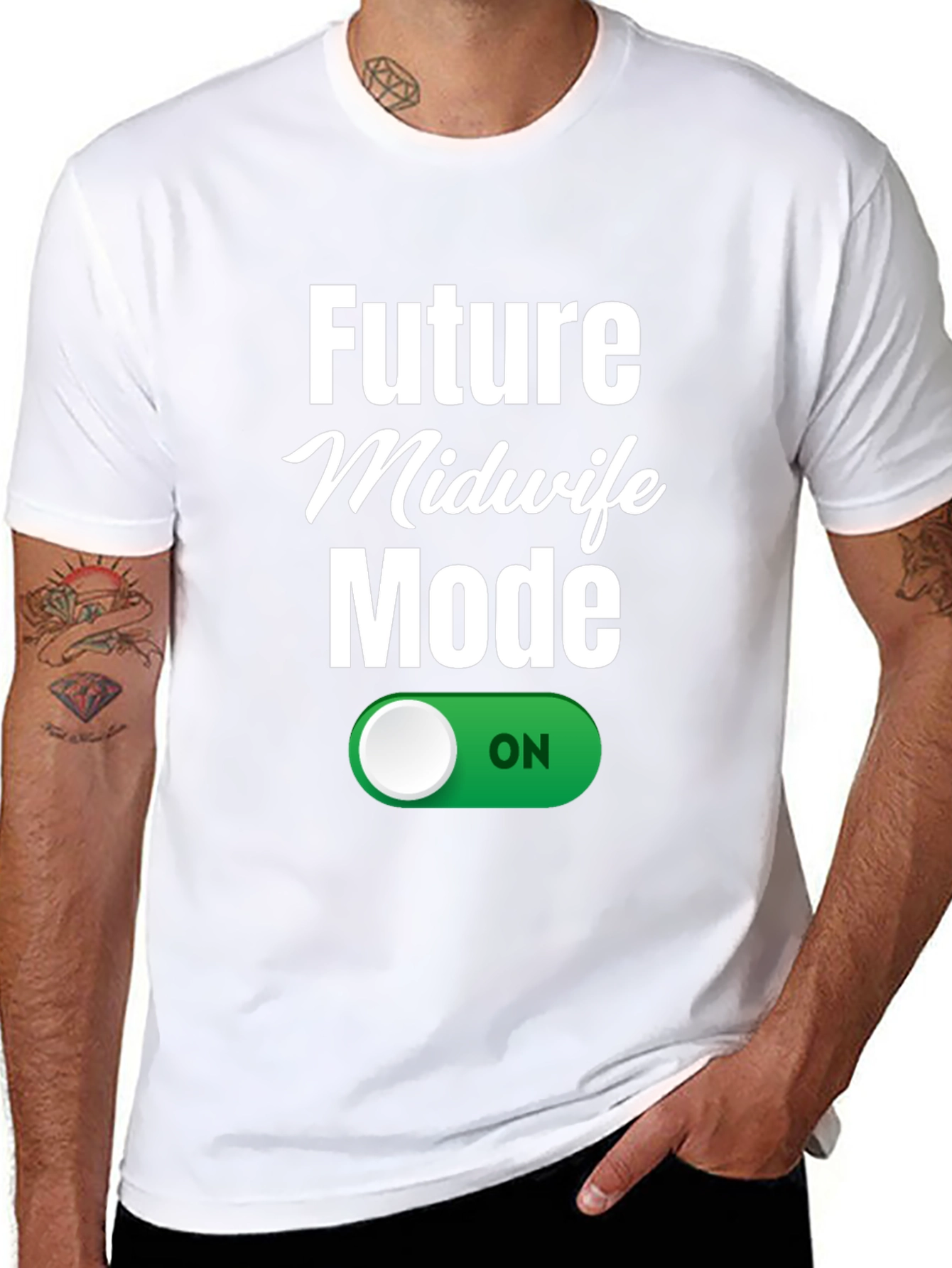 Black Future Midwife Mode On T-Shirt view 8