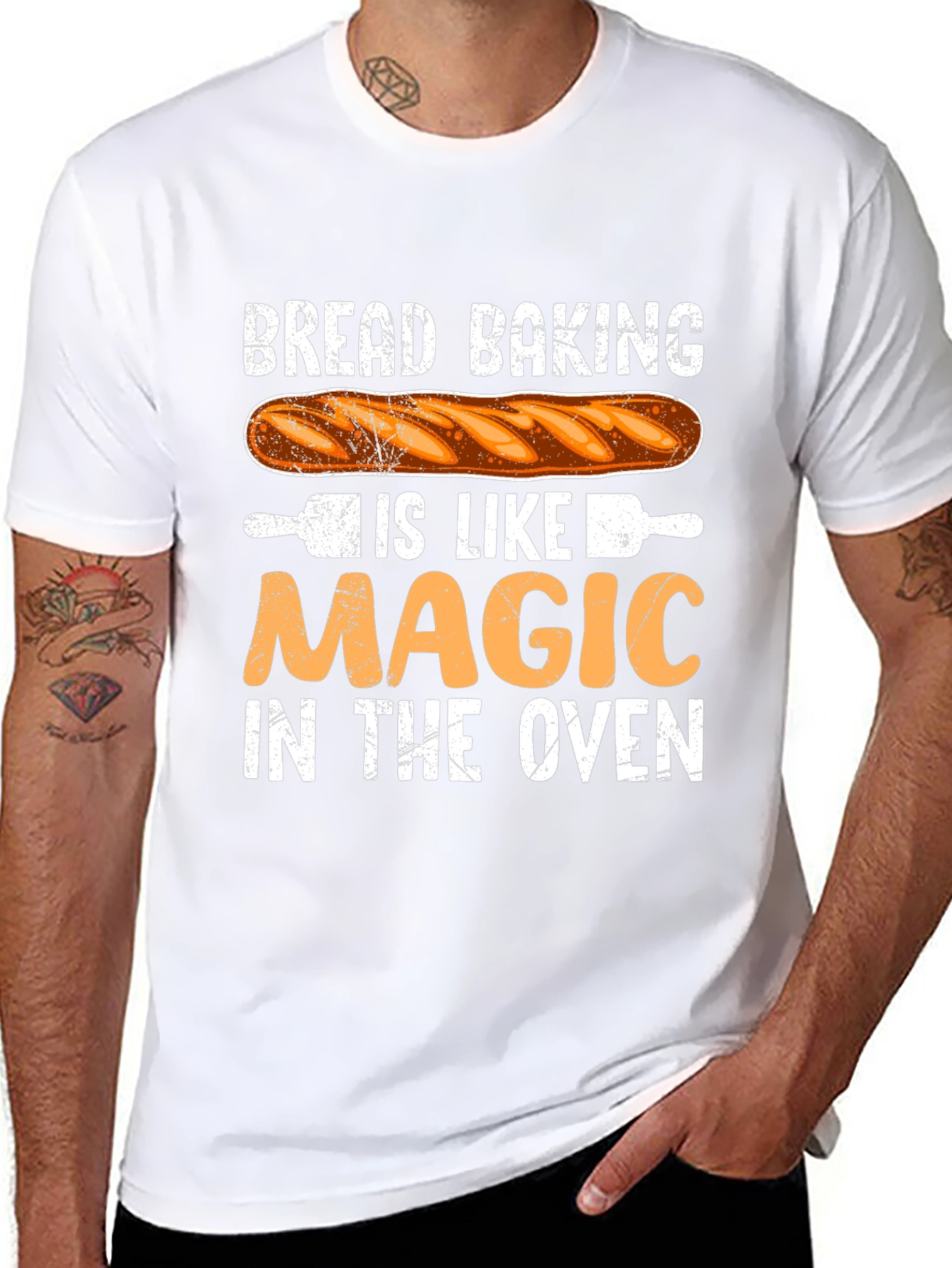 Black Bread Baking Magic T-Shirt view 8