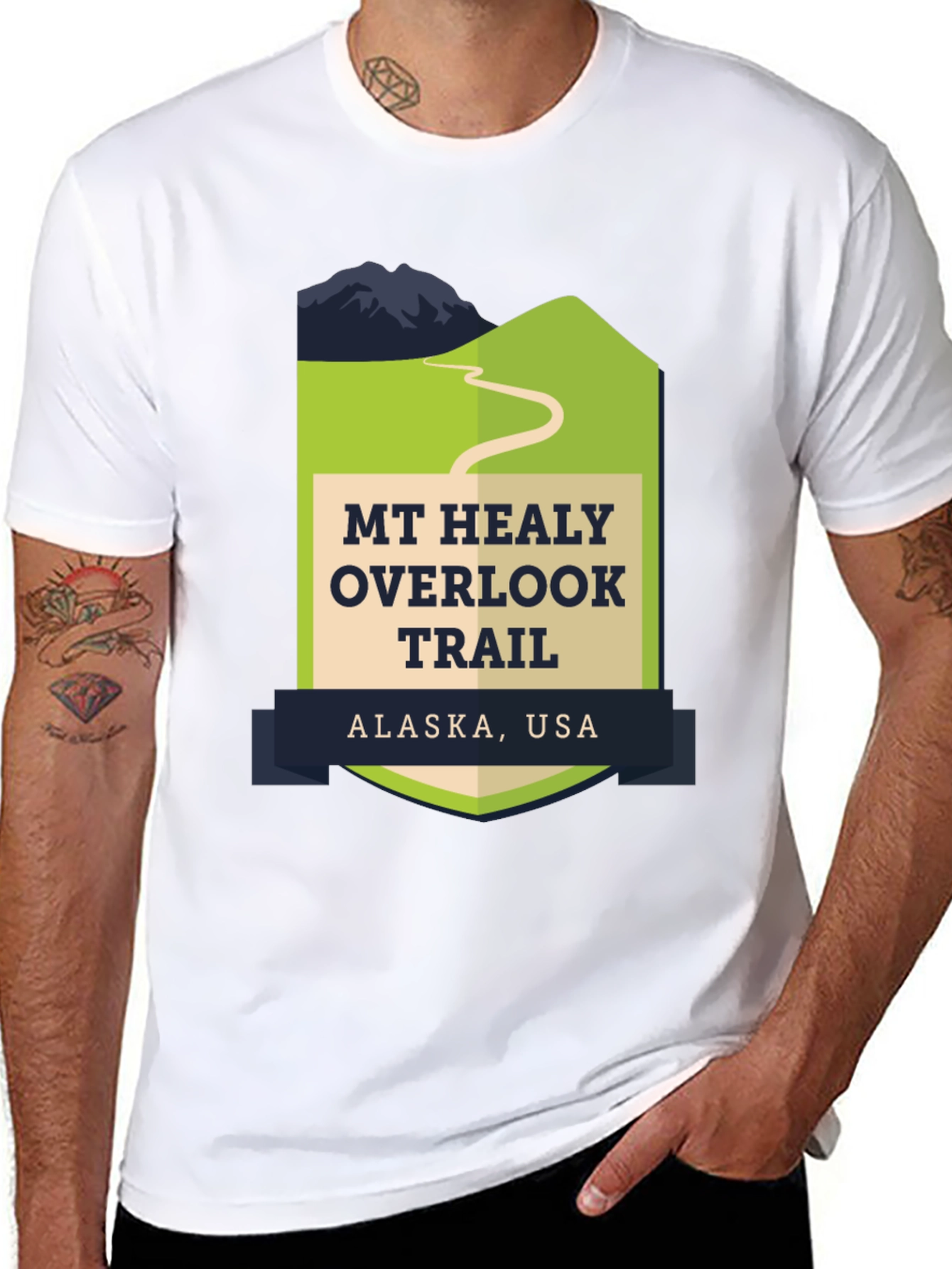 Black Mt. Healy Overlook Trail Alaska T-Shirt view 8