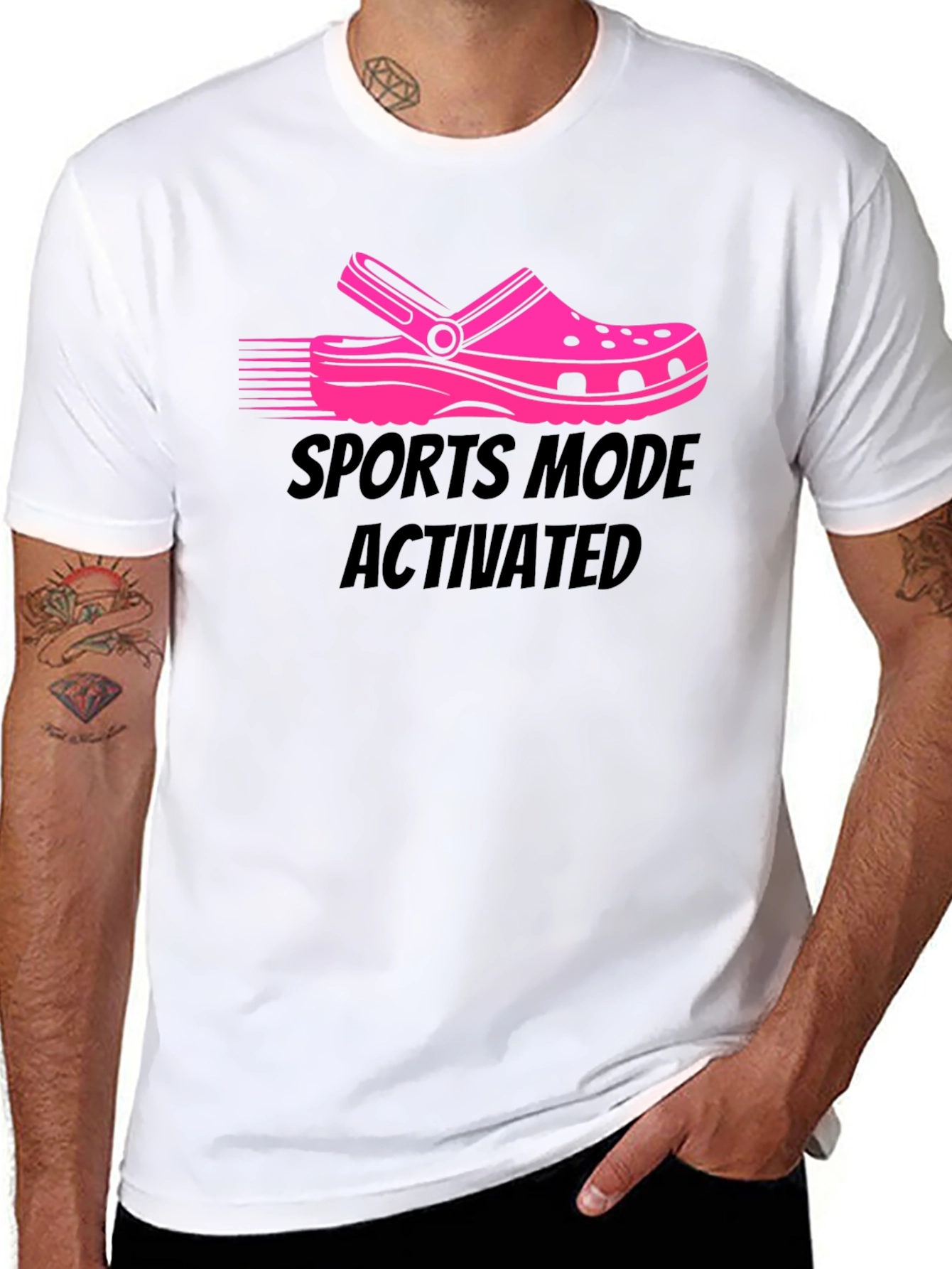Black Sports Mode Activated T-Shirt view 8