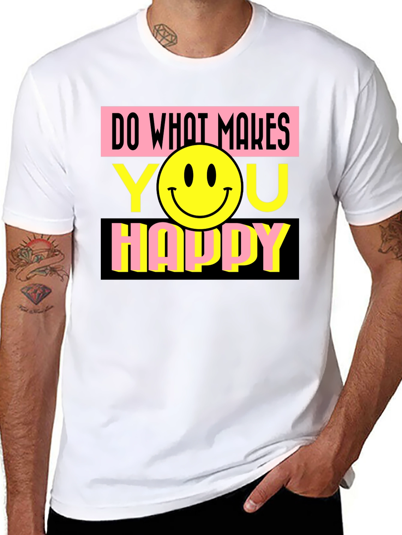Black Do What Makes You Happy Graphic T-Shirt view 8