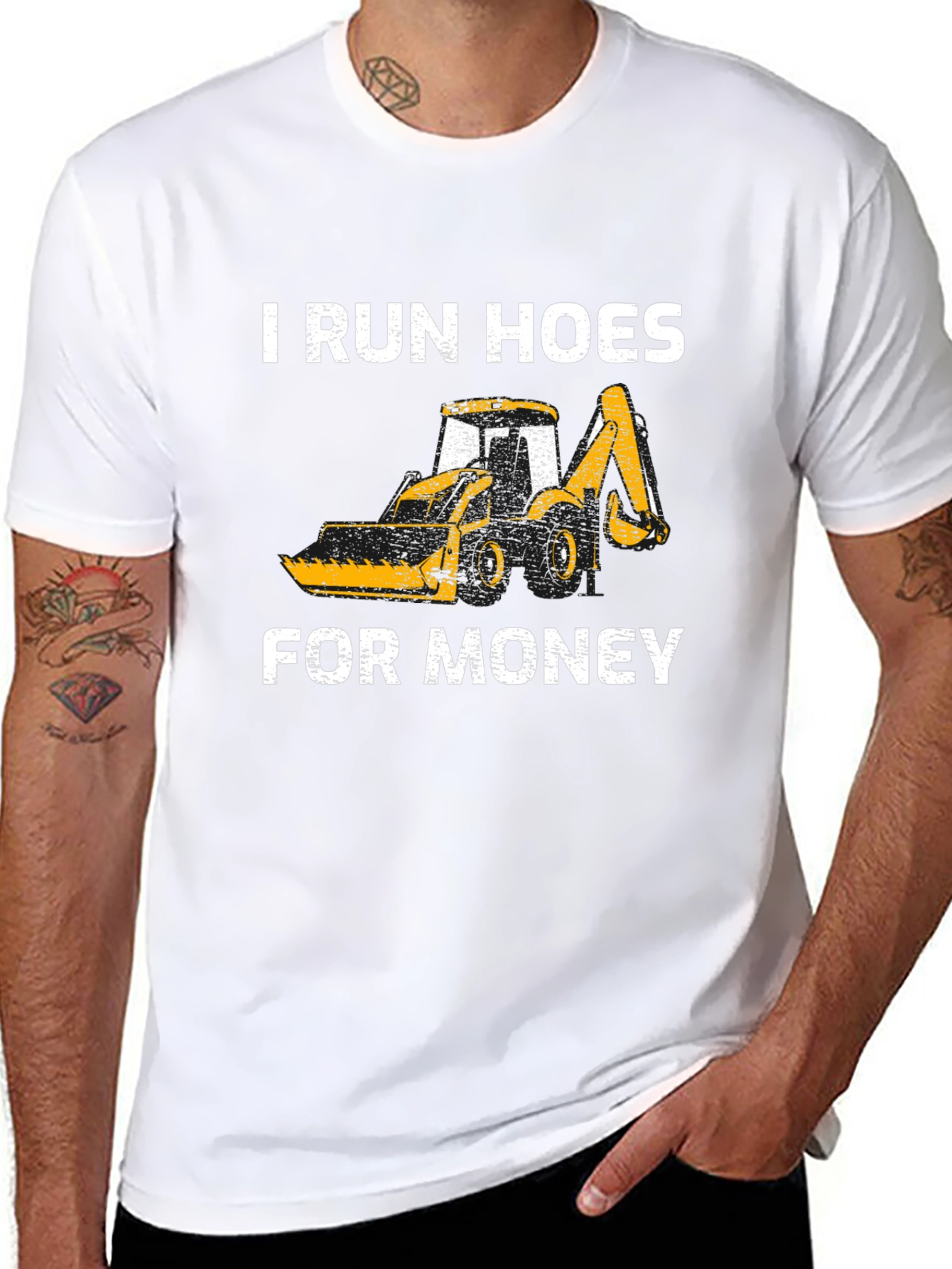 Black I Run Hoes For Money T-Shirt view 8