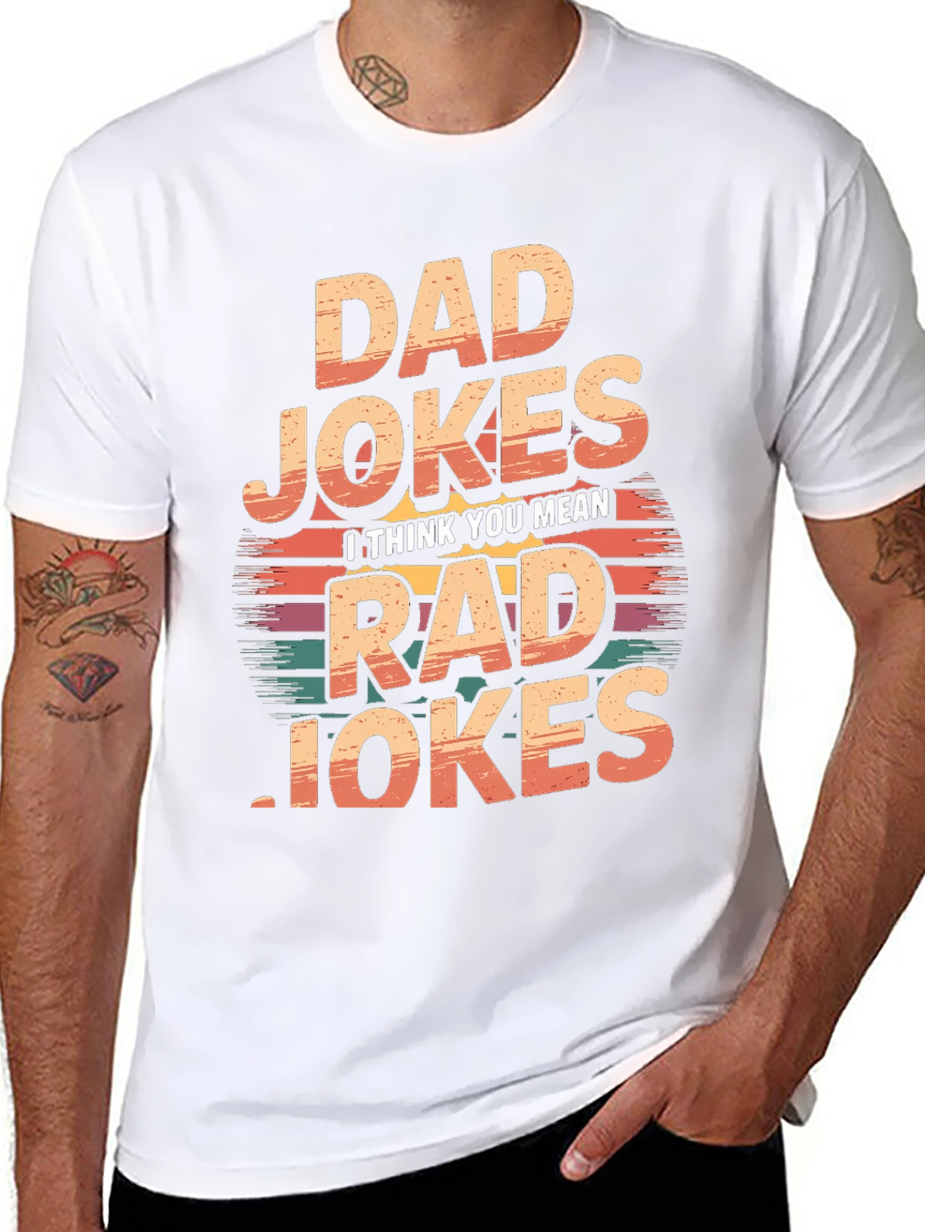 Black Dad Jokes Rad Jokes T-Shirt view 8