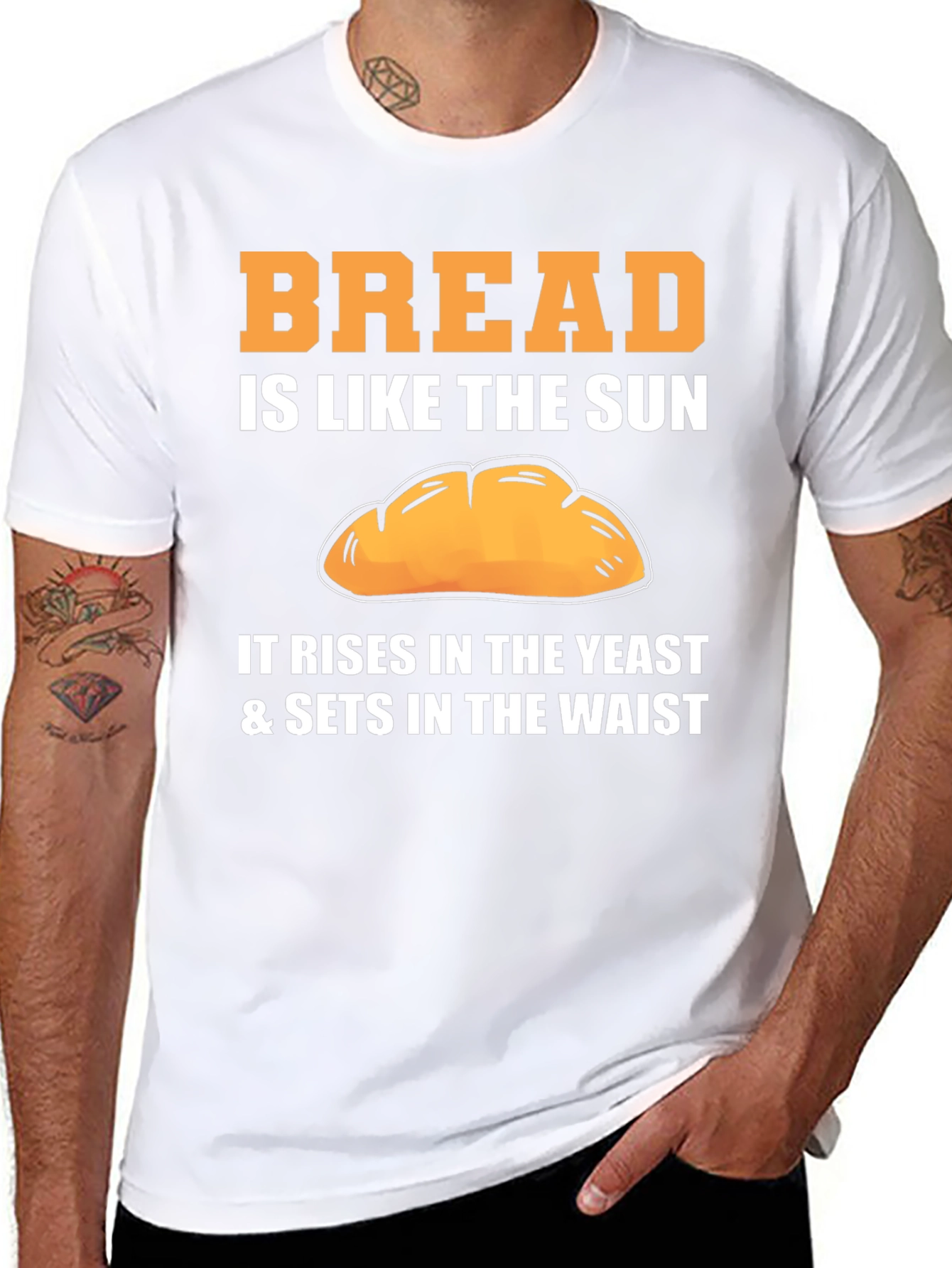 Black Bread Lover T-Shirt - Rising Waist Humor view 8