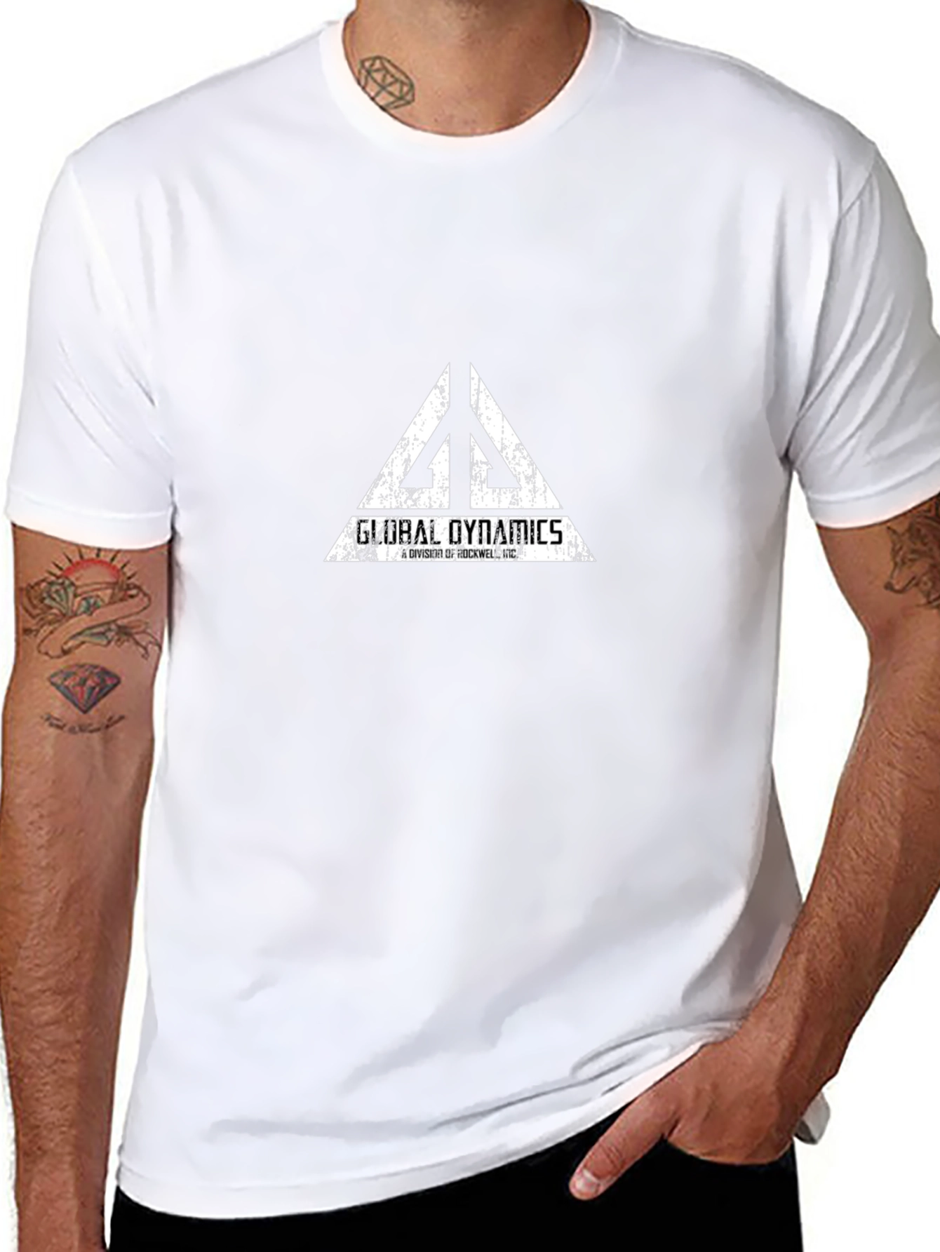 Black Global Dynamics Black T-Shirt view 8