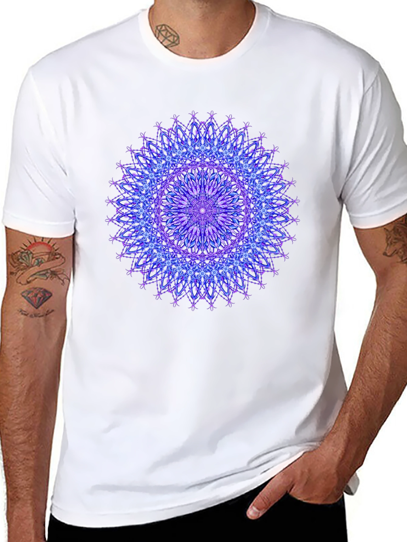 Black Mandala Graphic Tee view 8