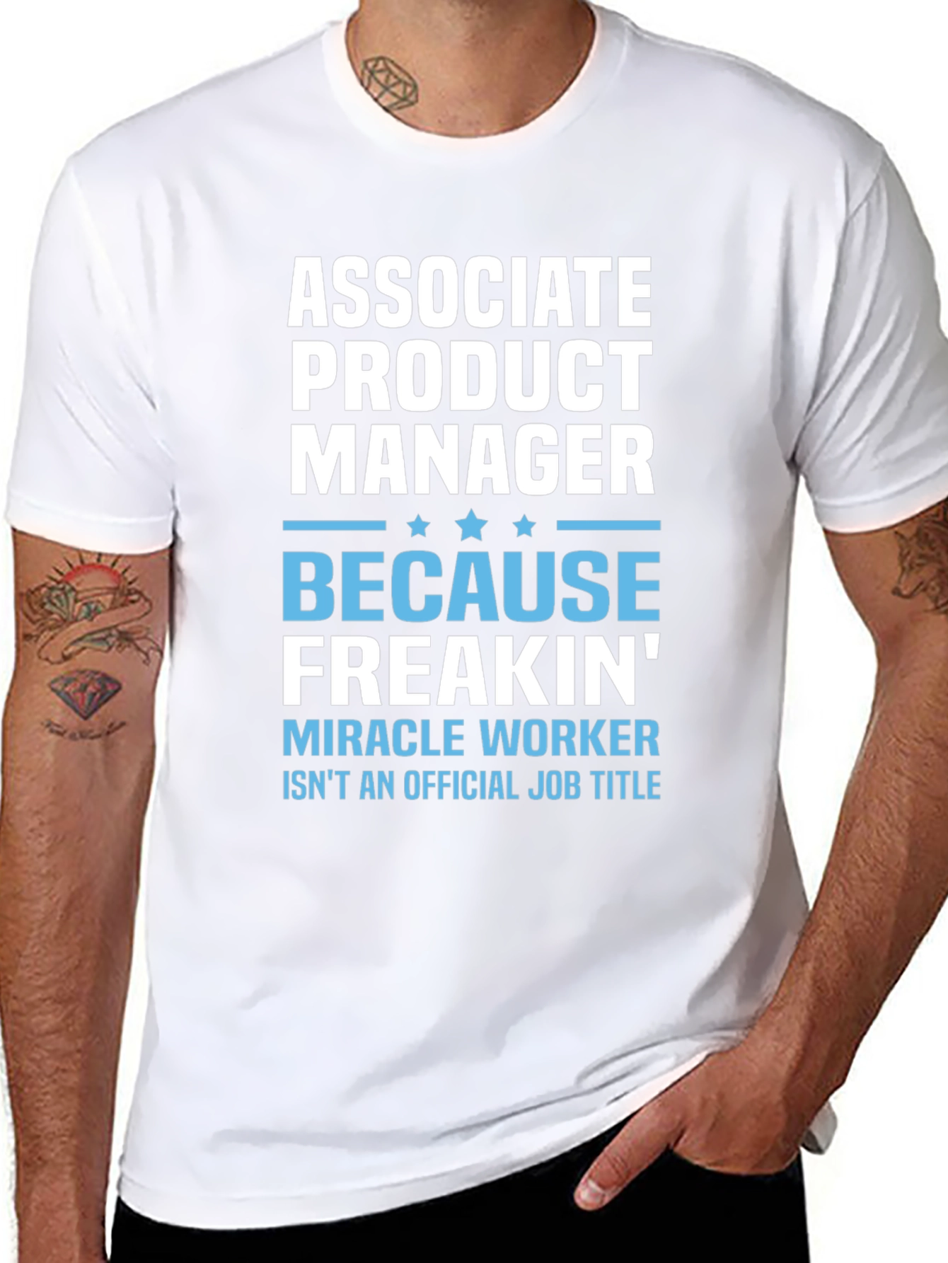 Black Associate Product Manager T-Shirt: Miracle Worker view 8