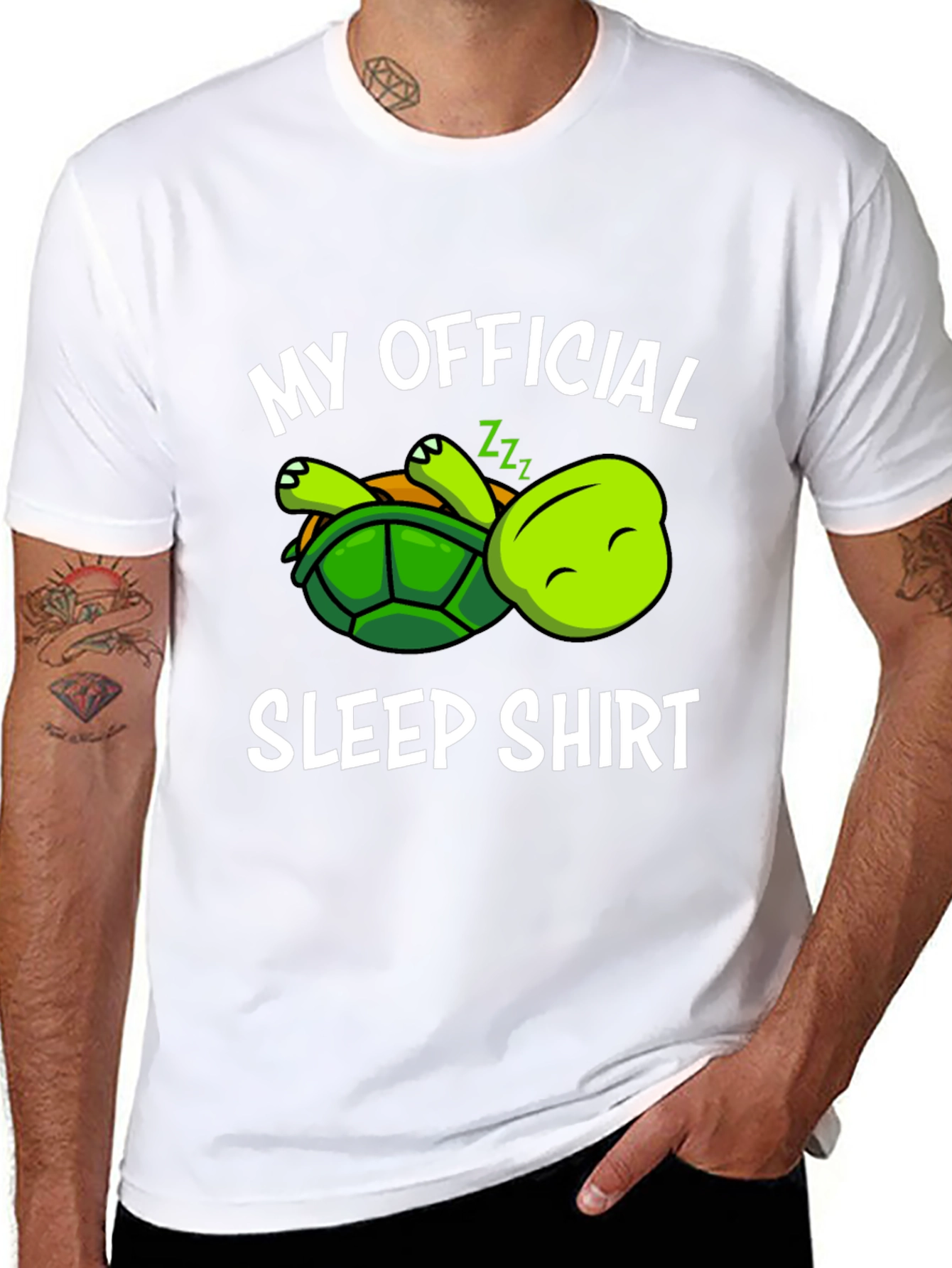 Black Turtle Sleep Shirt - Soft Cotton view 8