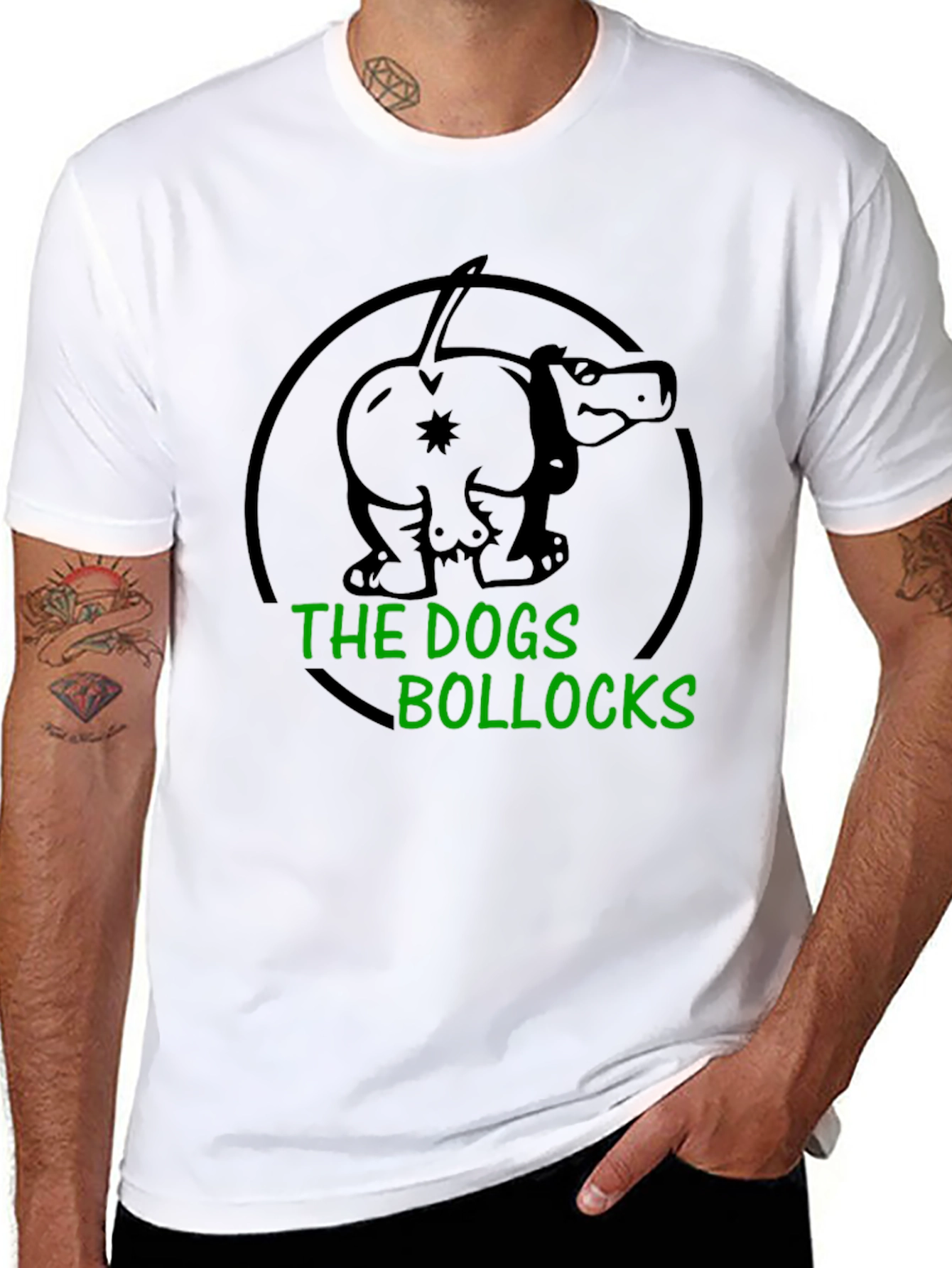 Black The Dogs Bollocks T-Shirt - Humorous Graphic Tee view 8