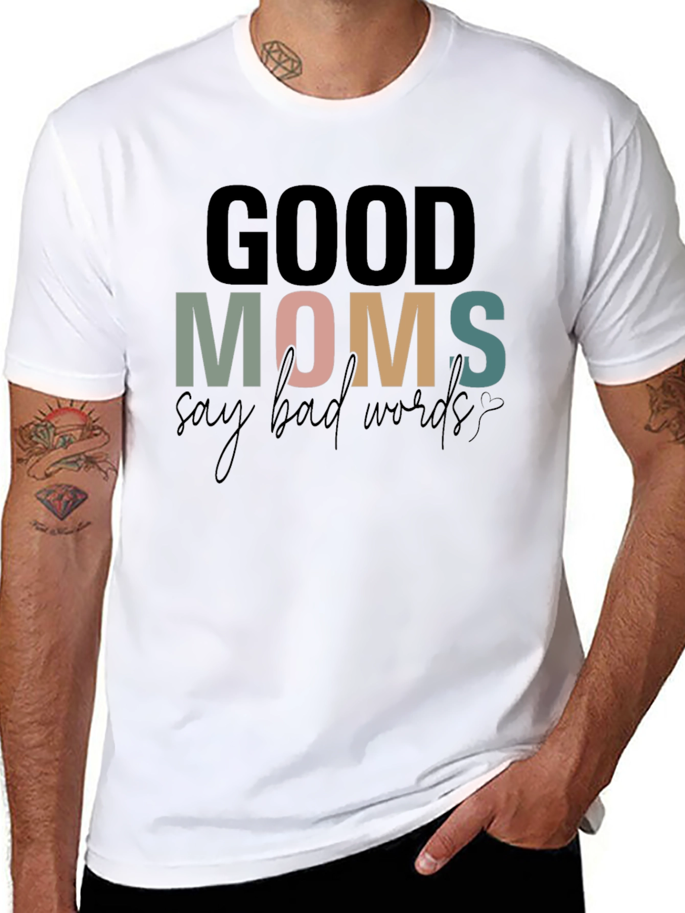 Black Good Moms T-Shirt view 8