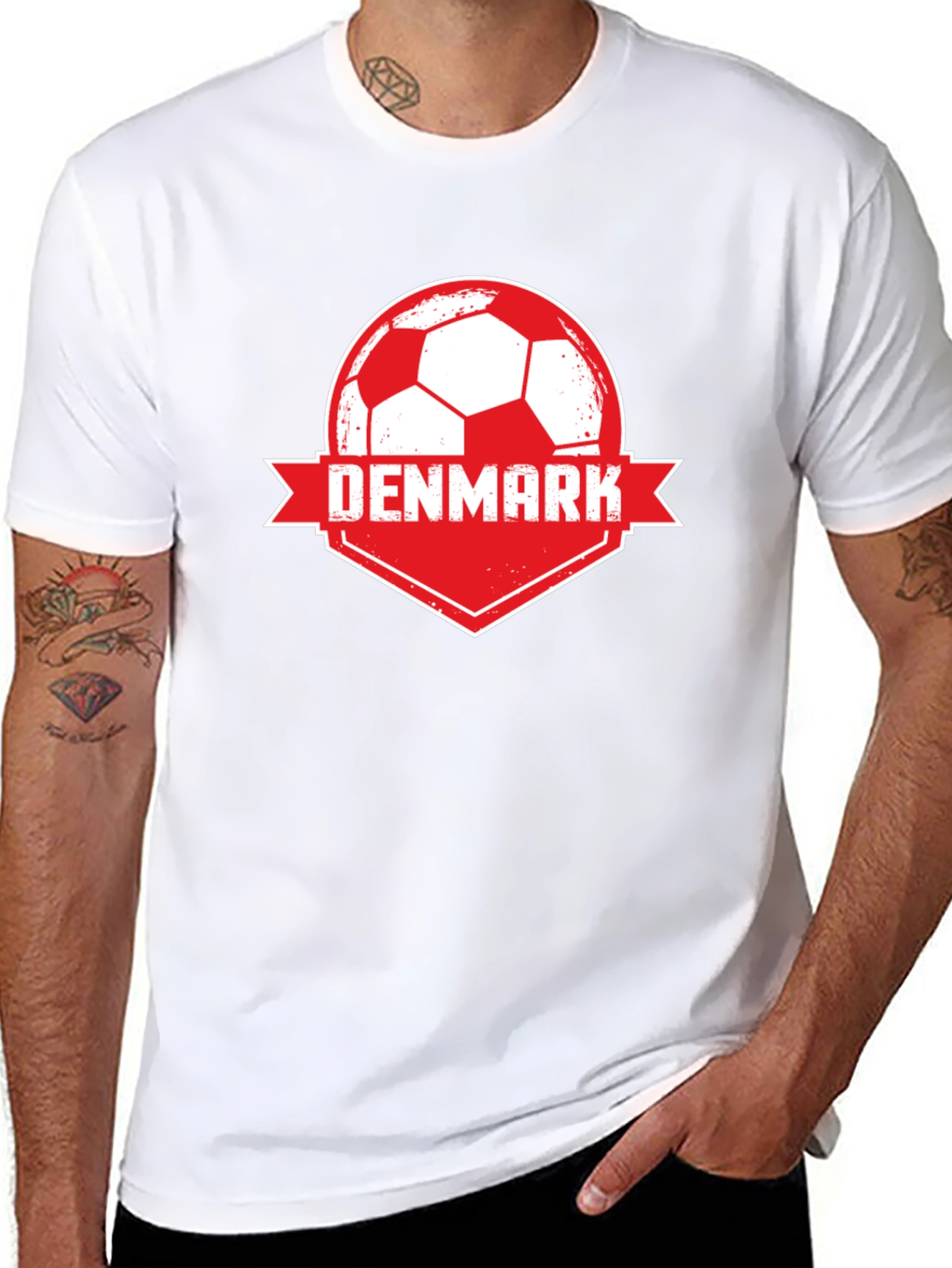 Black Denmark Soccer T-Shirt view 8