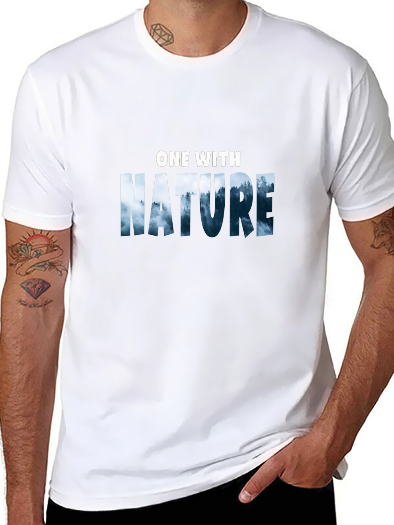 Black One With Nature Graphic T-Shirt - Black view 8