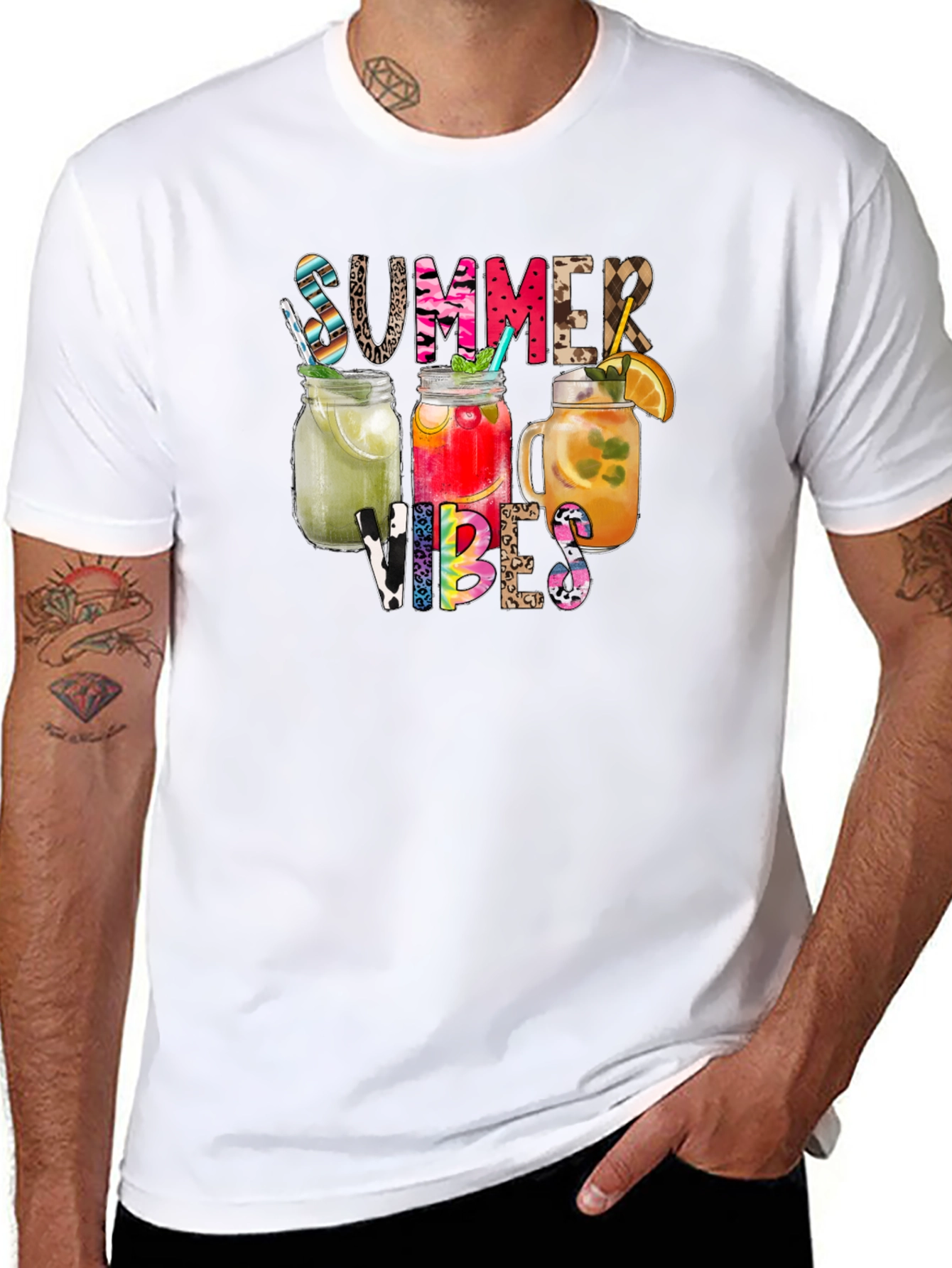 Black Summer Vibes Graphic Tee view 8