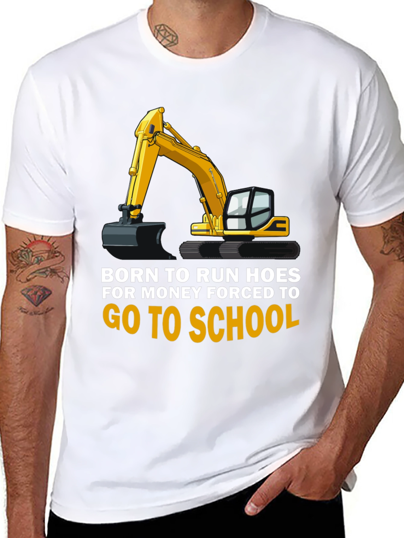 Black Born to Run Hoes T-Shirt view 8