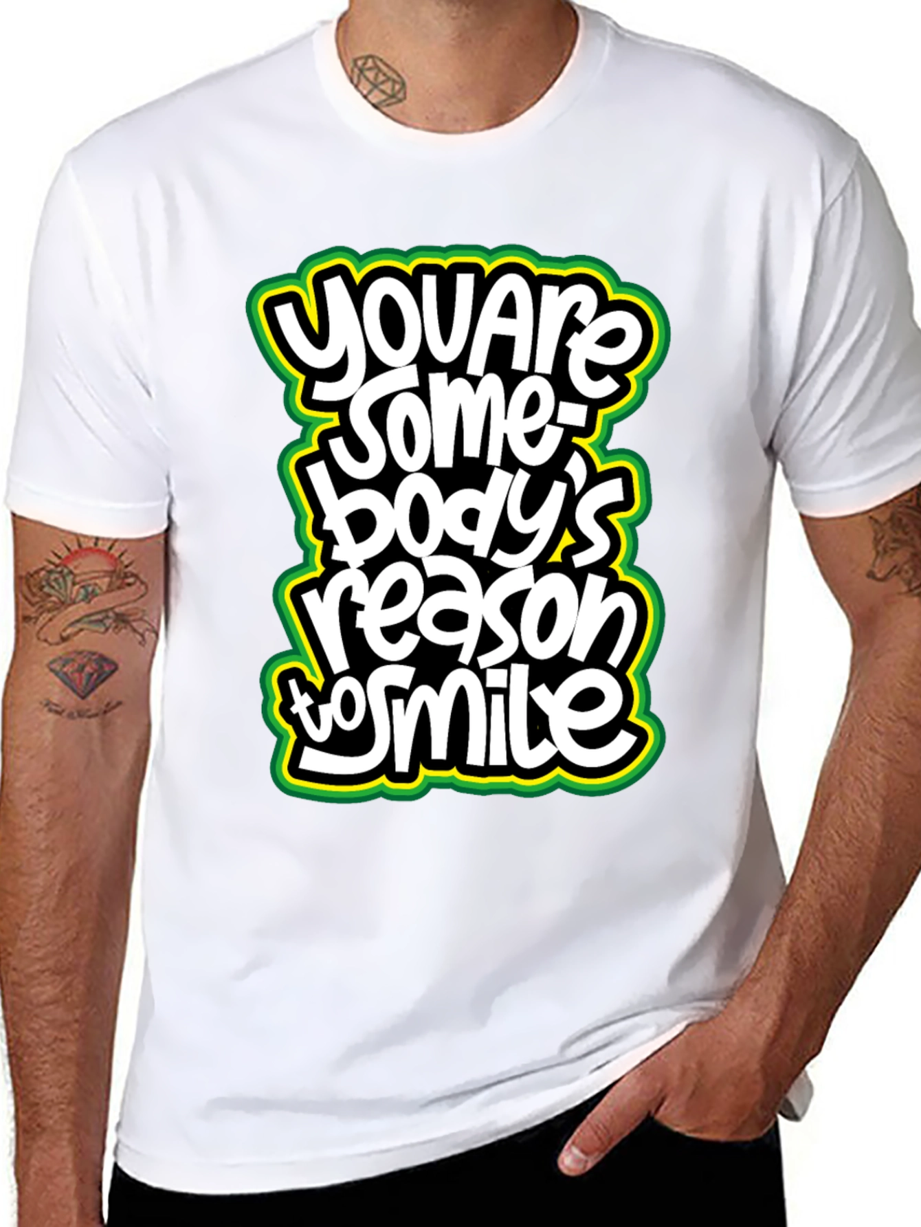 Black You Are Somebody's Reason to Smile Graphic Tee view 8