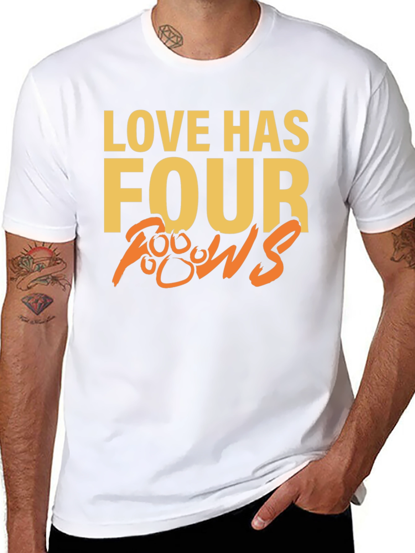 Black Love Has Four Paws Graphic T-Shirt view 8