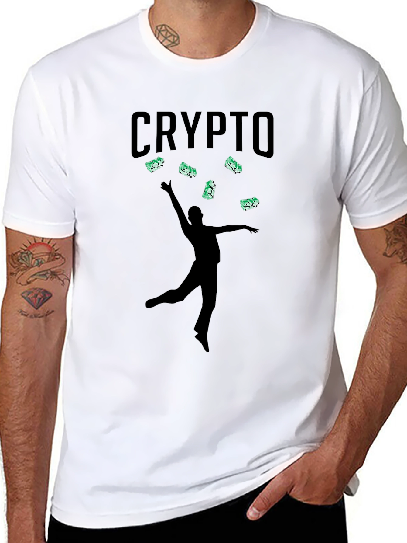Black Crypto Money T-Shirt - Stylish Black Tee view 8