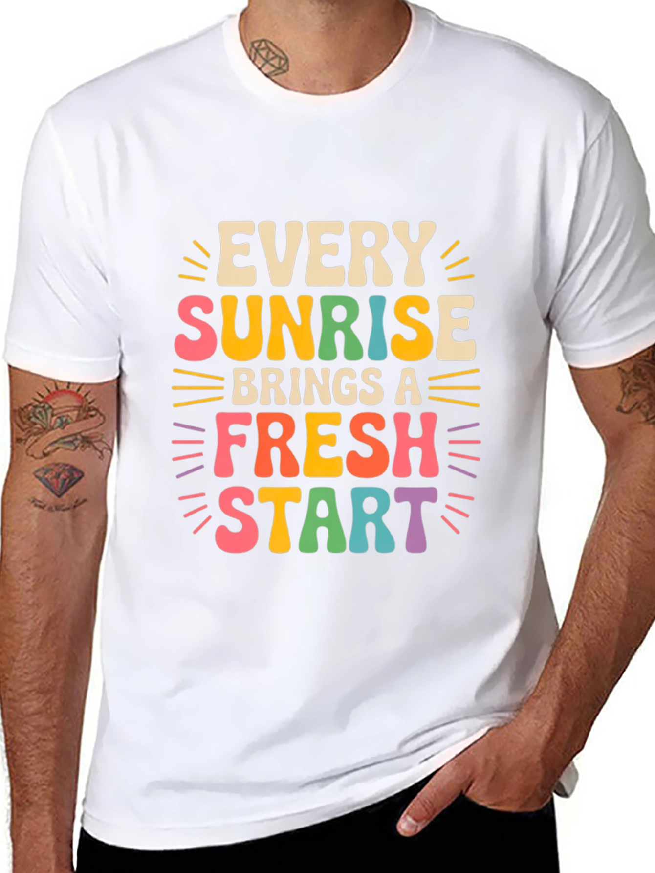 Black Sunrise Fresh Start Graphic Tee view 8