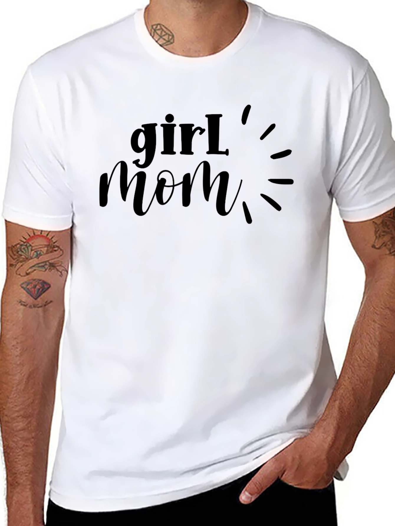 Black Girl Mom Graphic Tee - Black T-Shirt view 8