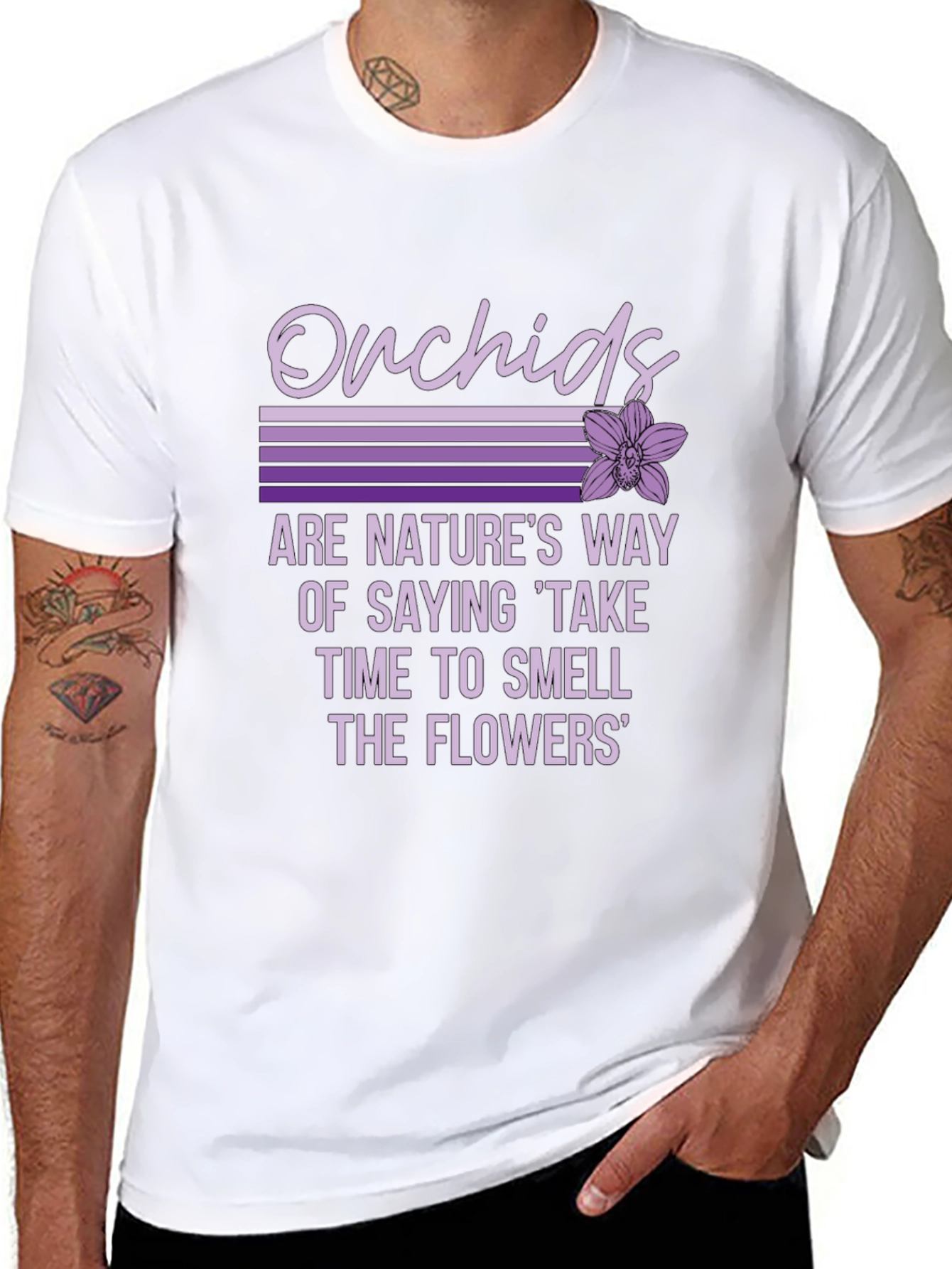 Black Orchids Nature's Way Graphic T-Shirt view 8