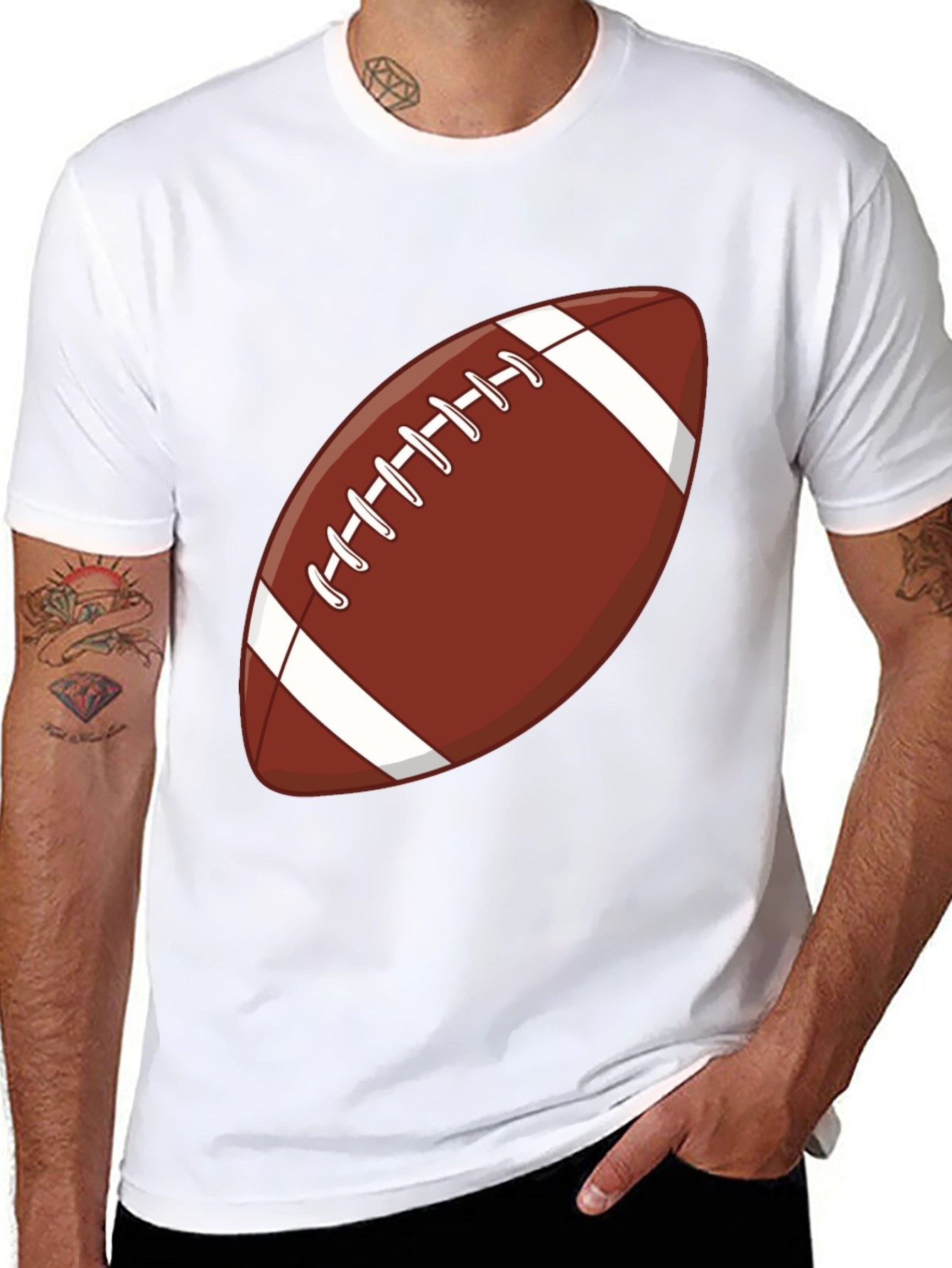 Black Football Graphic Tee - Game Day Ready! view 8