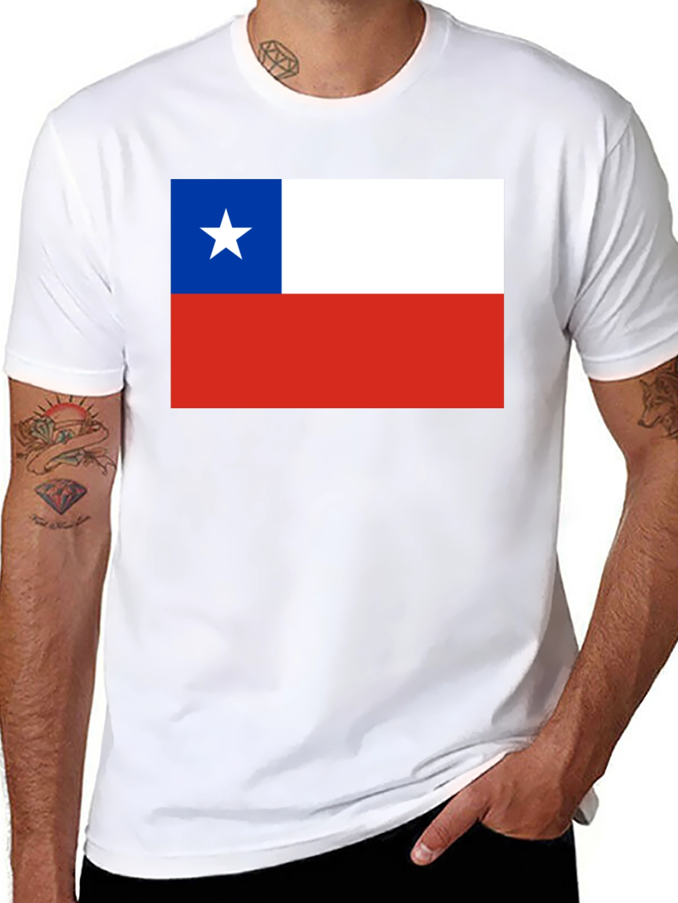 Black Chile Flag T-Shirt - Show Your Pride! view 8