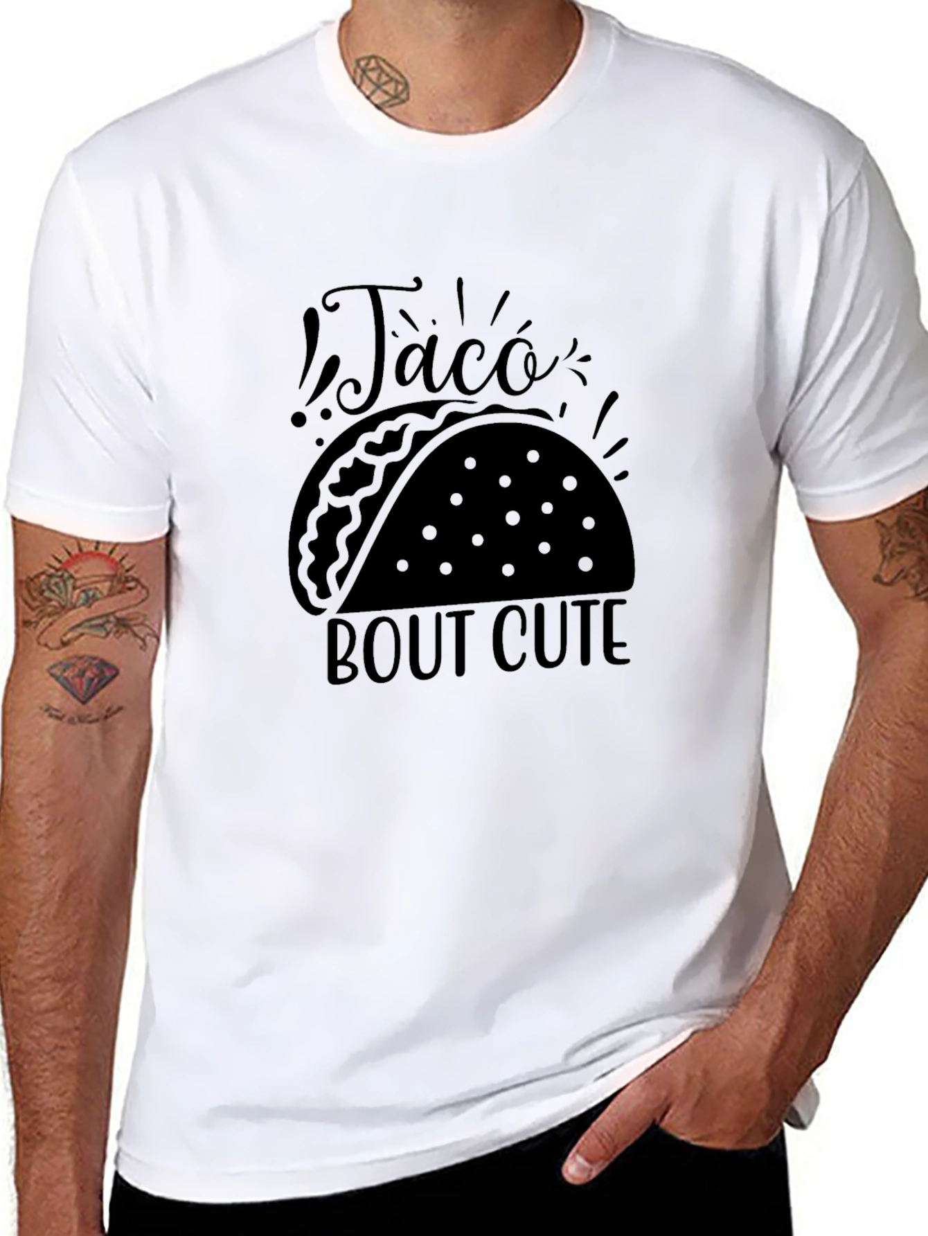 Black Taco Bout Cute Black Graphic Tee view 8