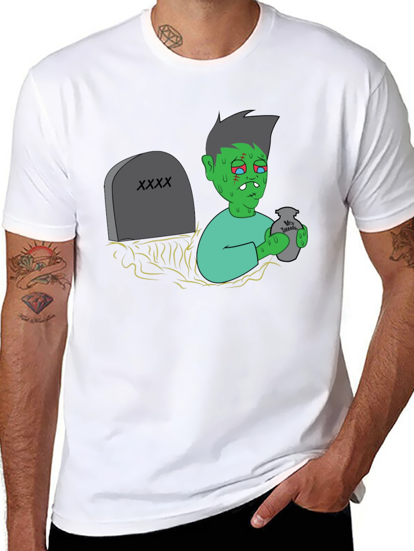 Black Zombie Resurrection Graphic T-Shirt view 8