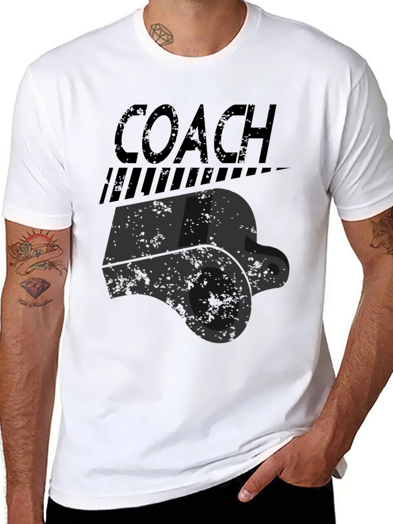 Coach Whistle Graphic T-Shirt - Sports Fan Apparel - 8
