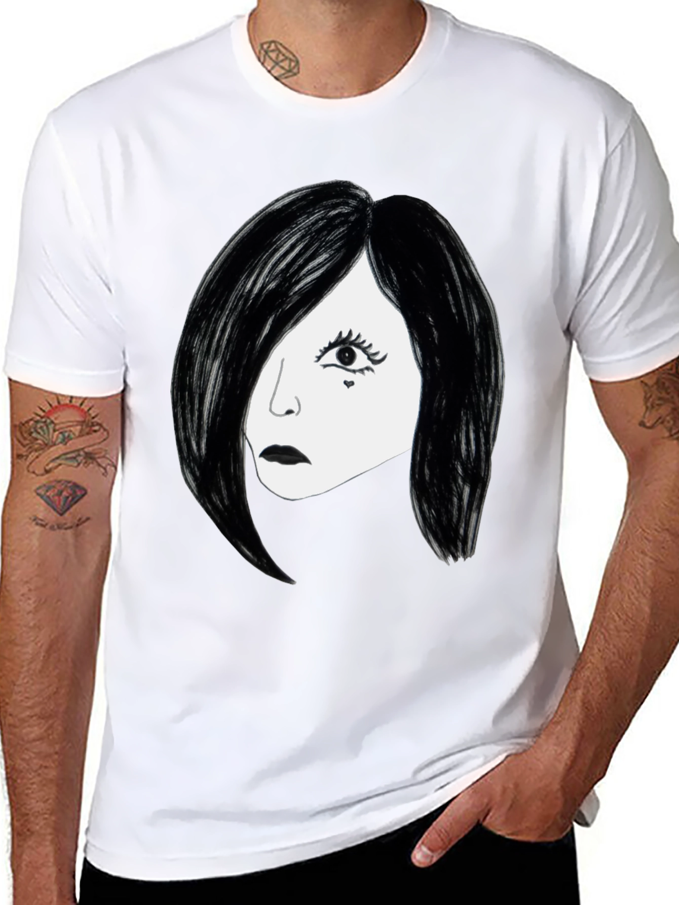 Black Gothic Glam T-Shirt - Black view 8