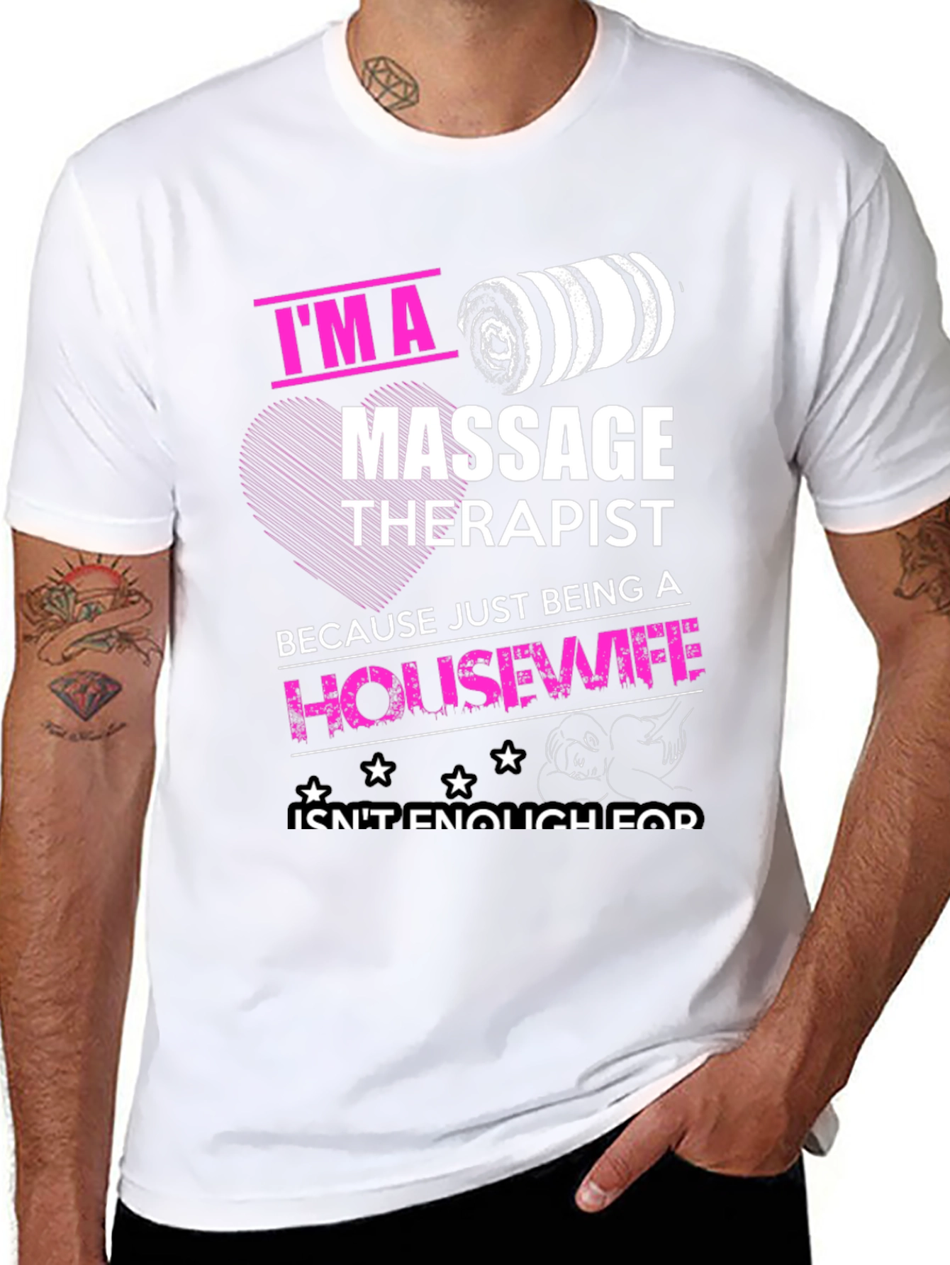 Black Massage Therapist Graphic Tee view 8