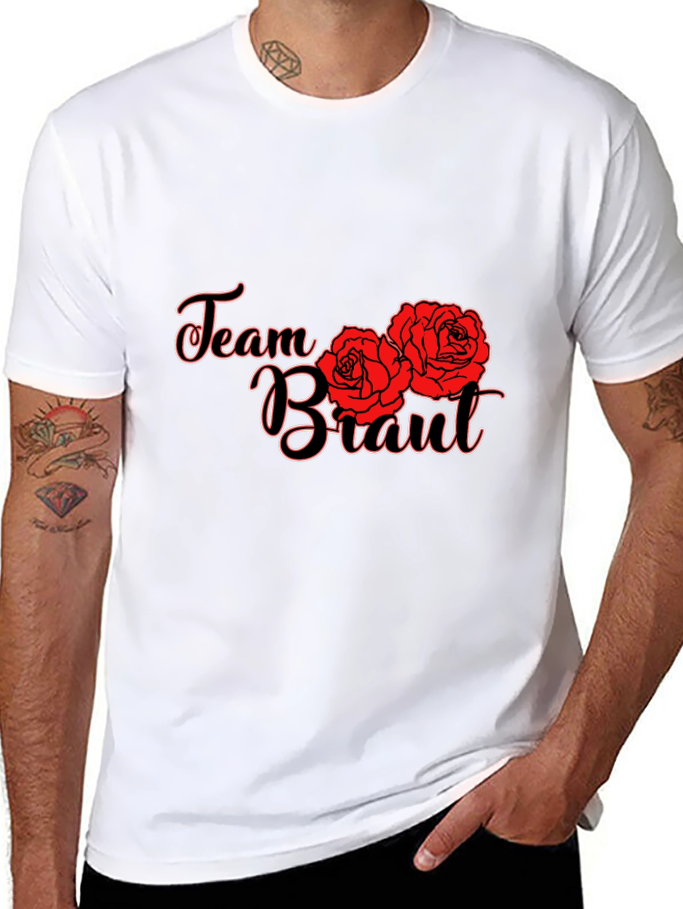Black Team Brant Roses Graphic Tee view 8