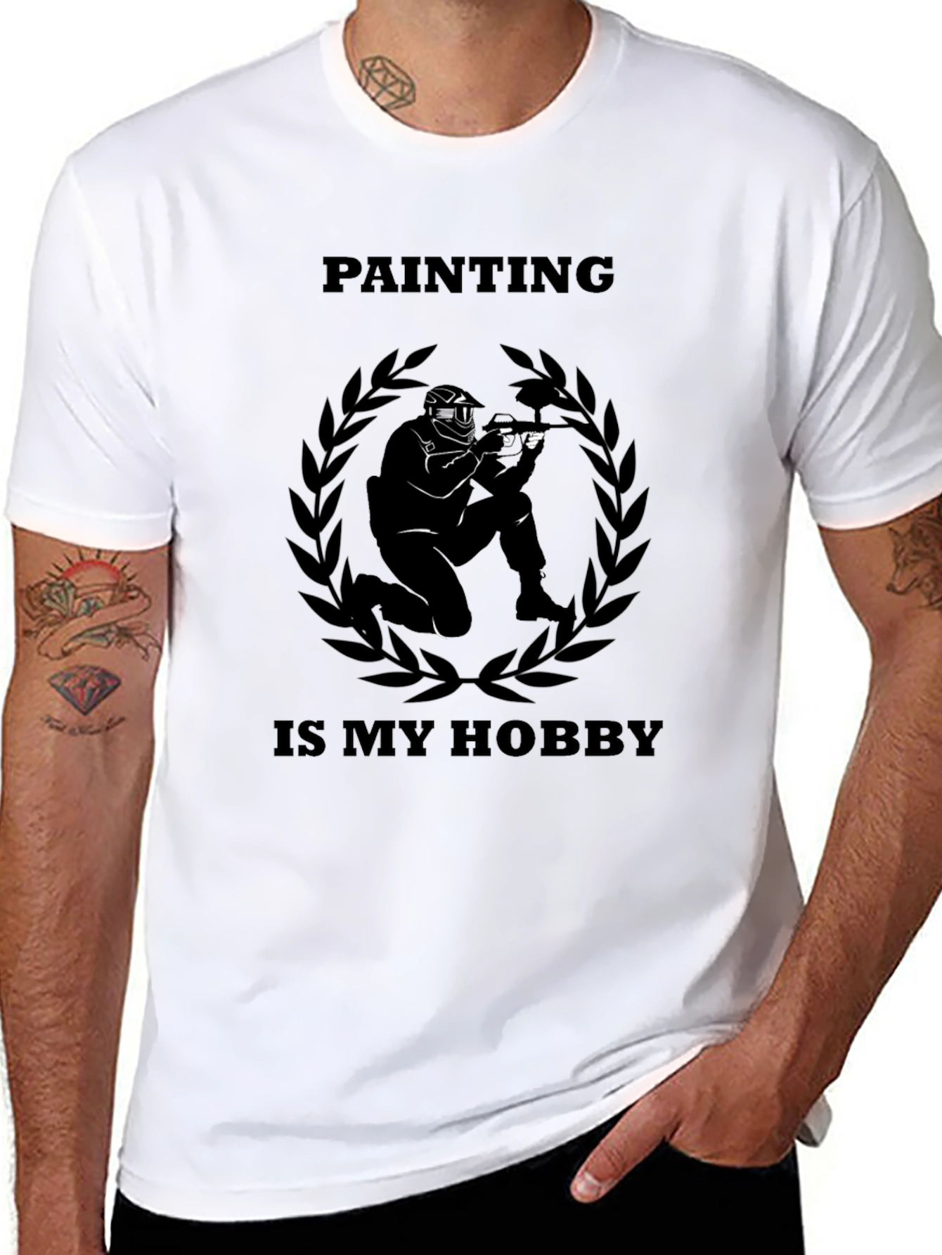 Black Paintball Hobbyist T-Shirt - Black Graphic Tee view 8