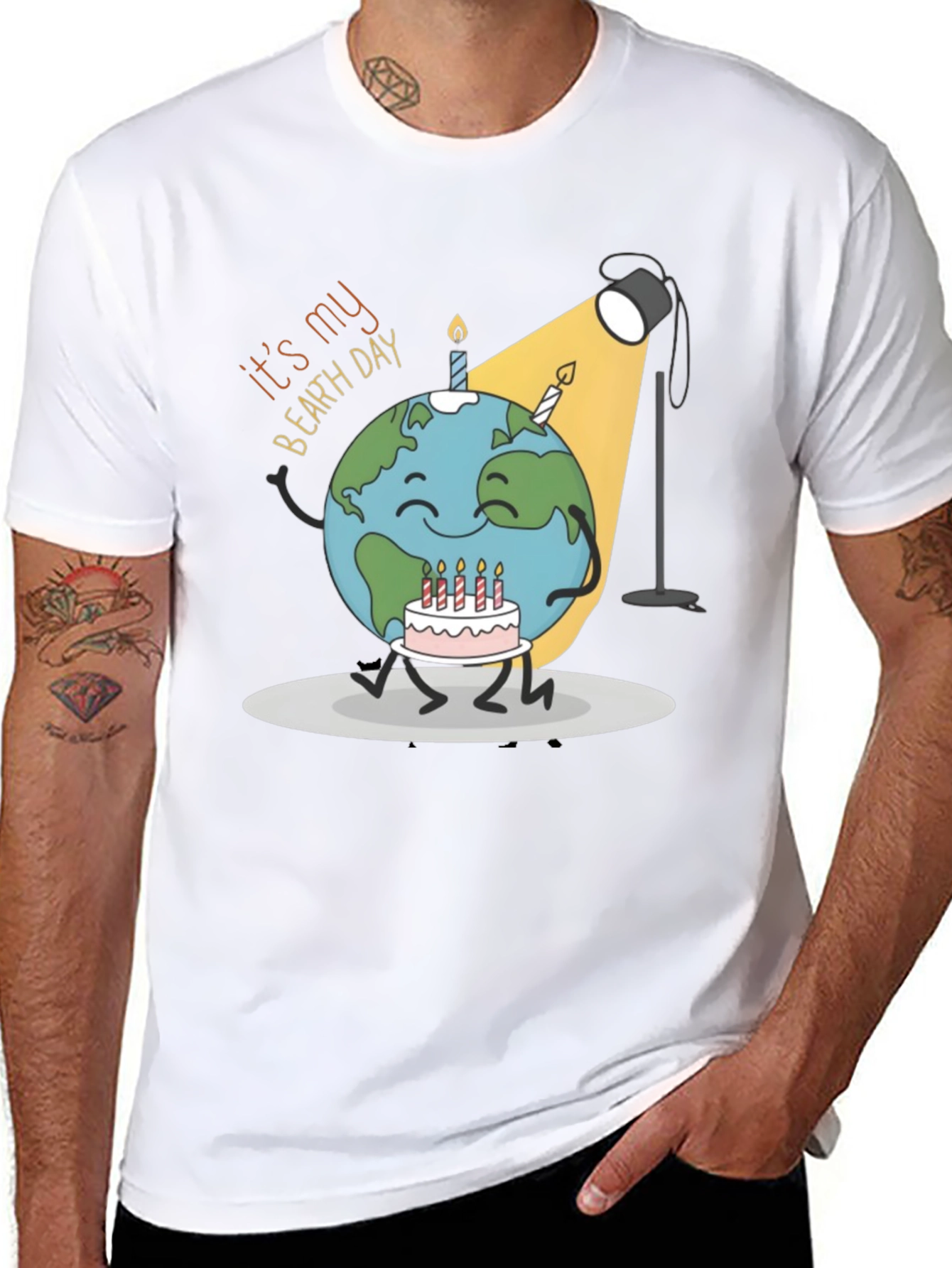 Black Earth Day Birthday Graphic T-Shirt view 8