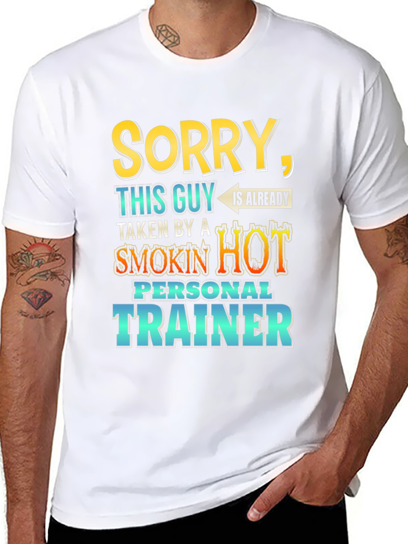 Black Funny Personal Trainer T-Shirt for Men view 8