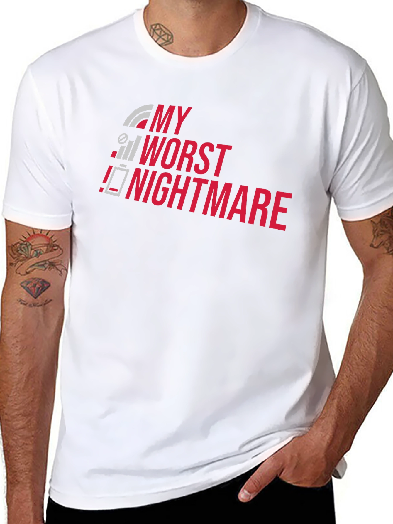 Black My Worst Nightmare T-Shirt - Funny Techie Tee view 8