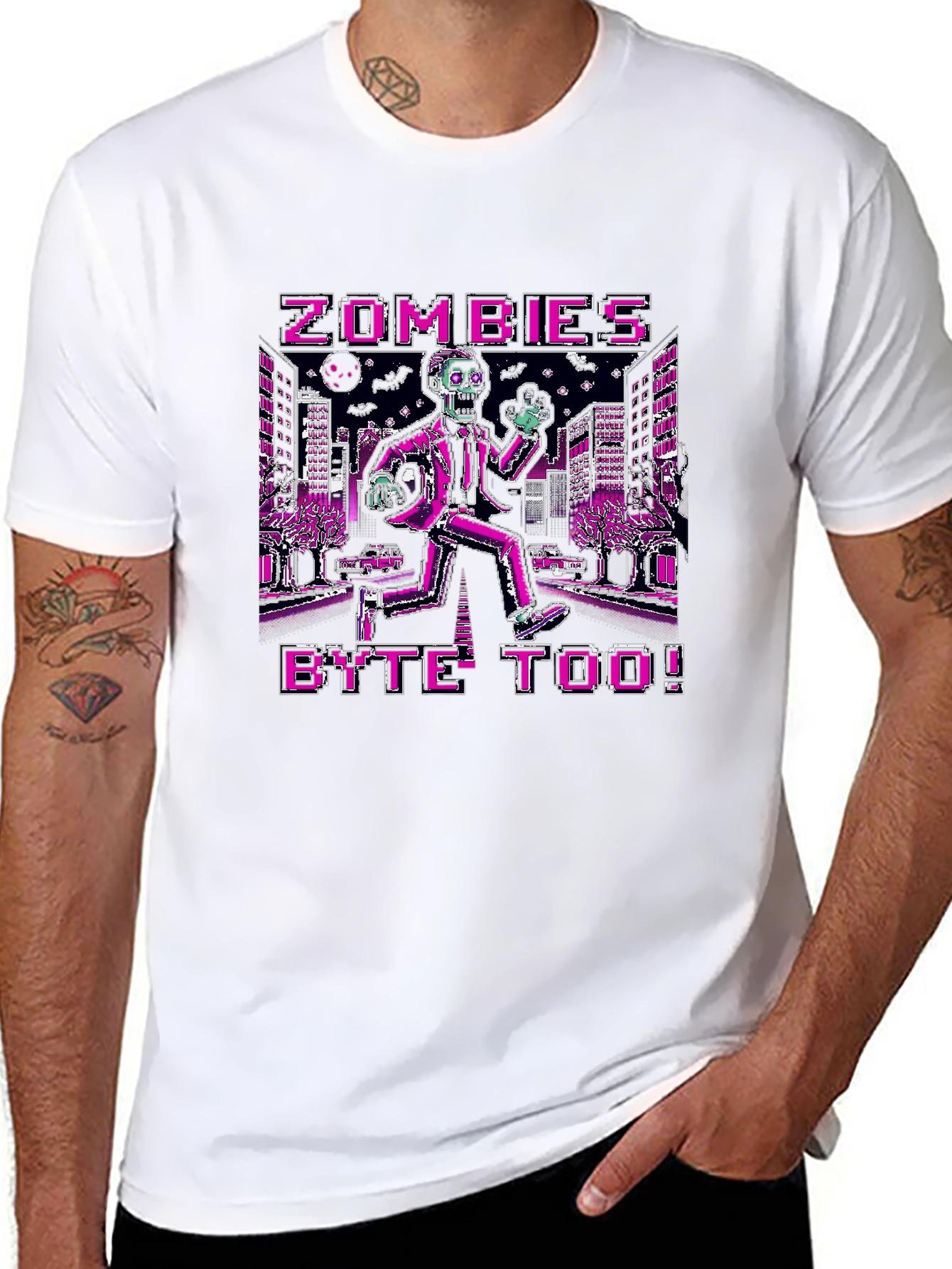Black Zombie's Byte Too! Graphic T-Shirt view 8