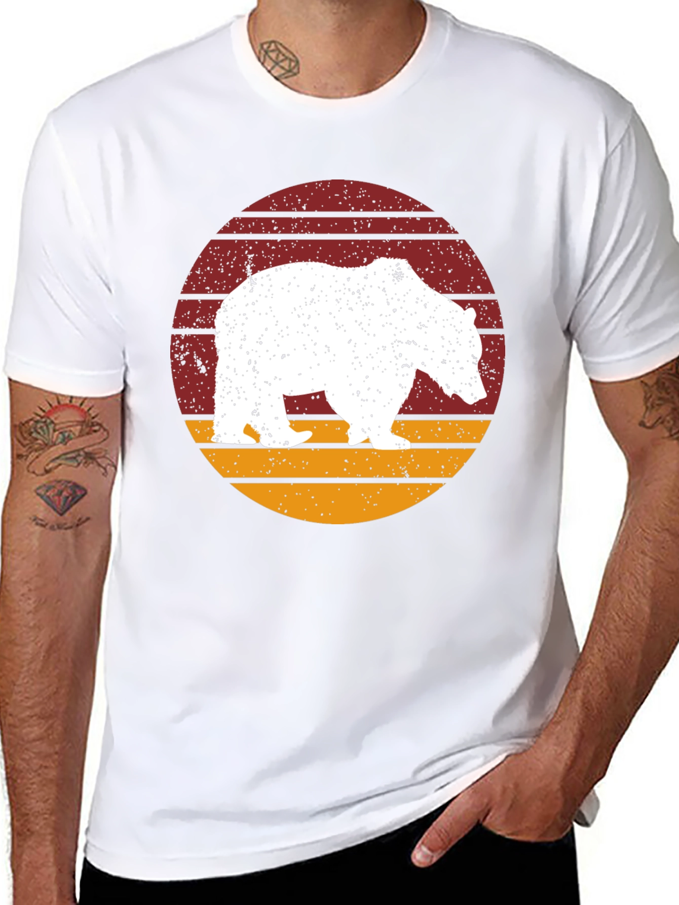 Black Retro Bear Graphic T-Shirt - Vintage Style view 8